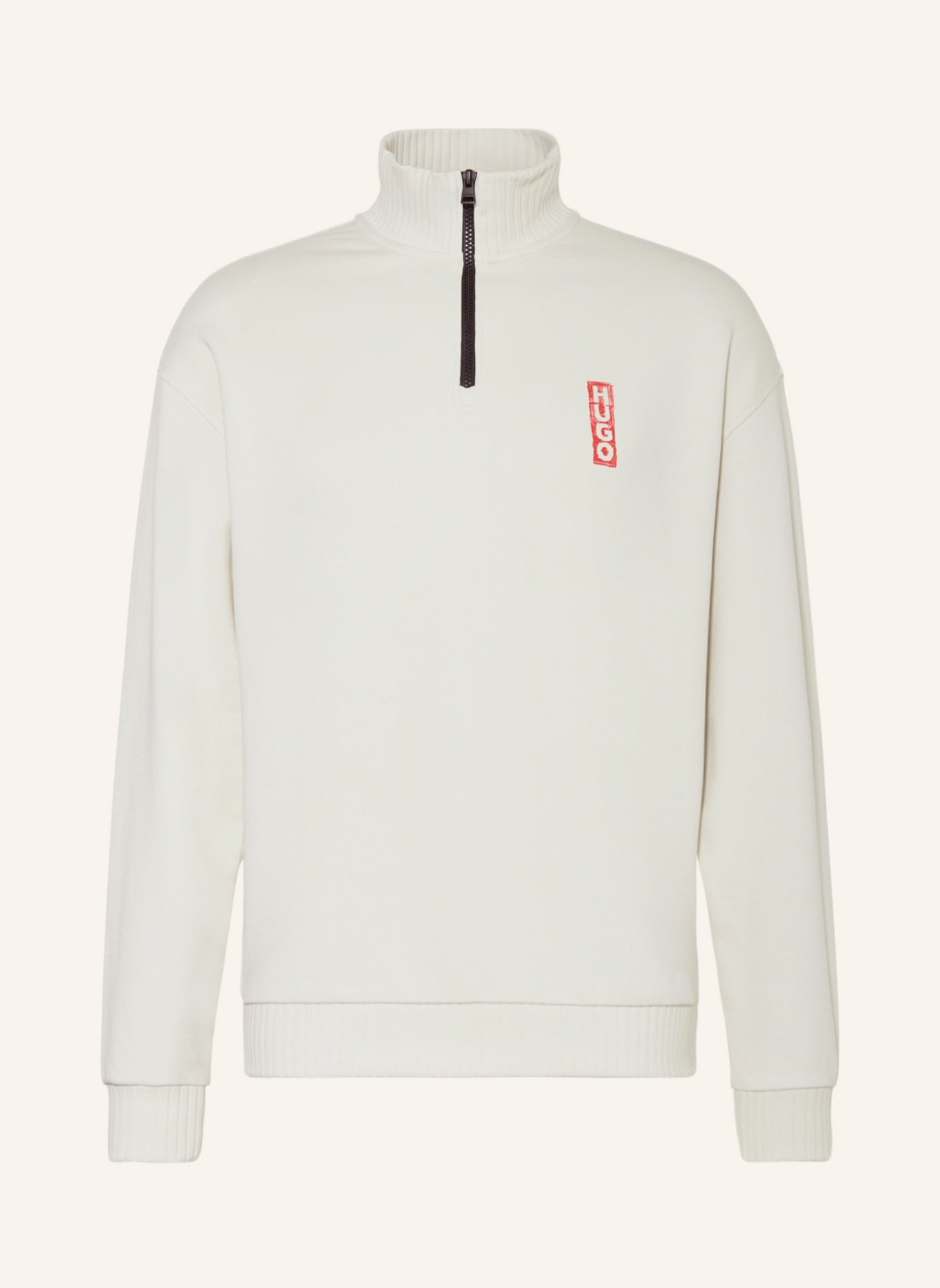 HUGO Sweat-Troyer DUTZAGATA, Farbe: CREME (Bild 1)