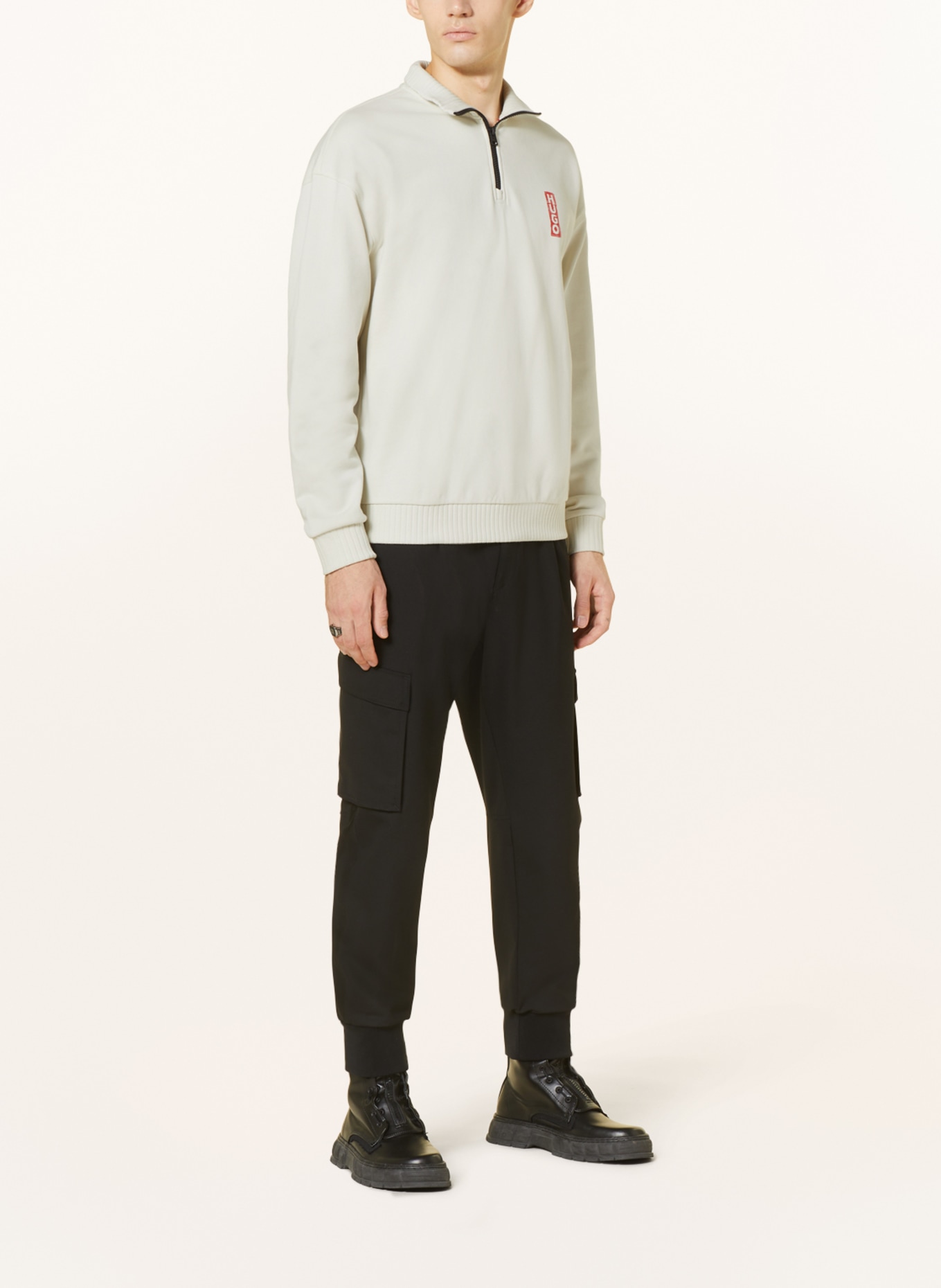 HUGO Sweat-Troyer DUTZAGATA, Farbe: CREME (Bild 2)