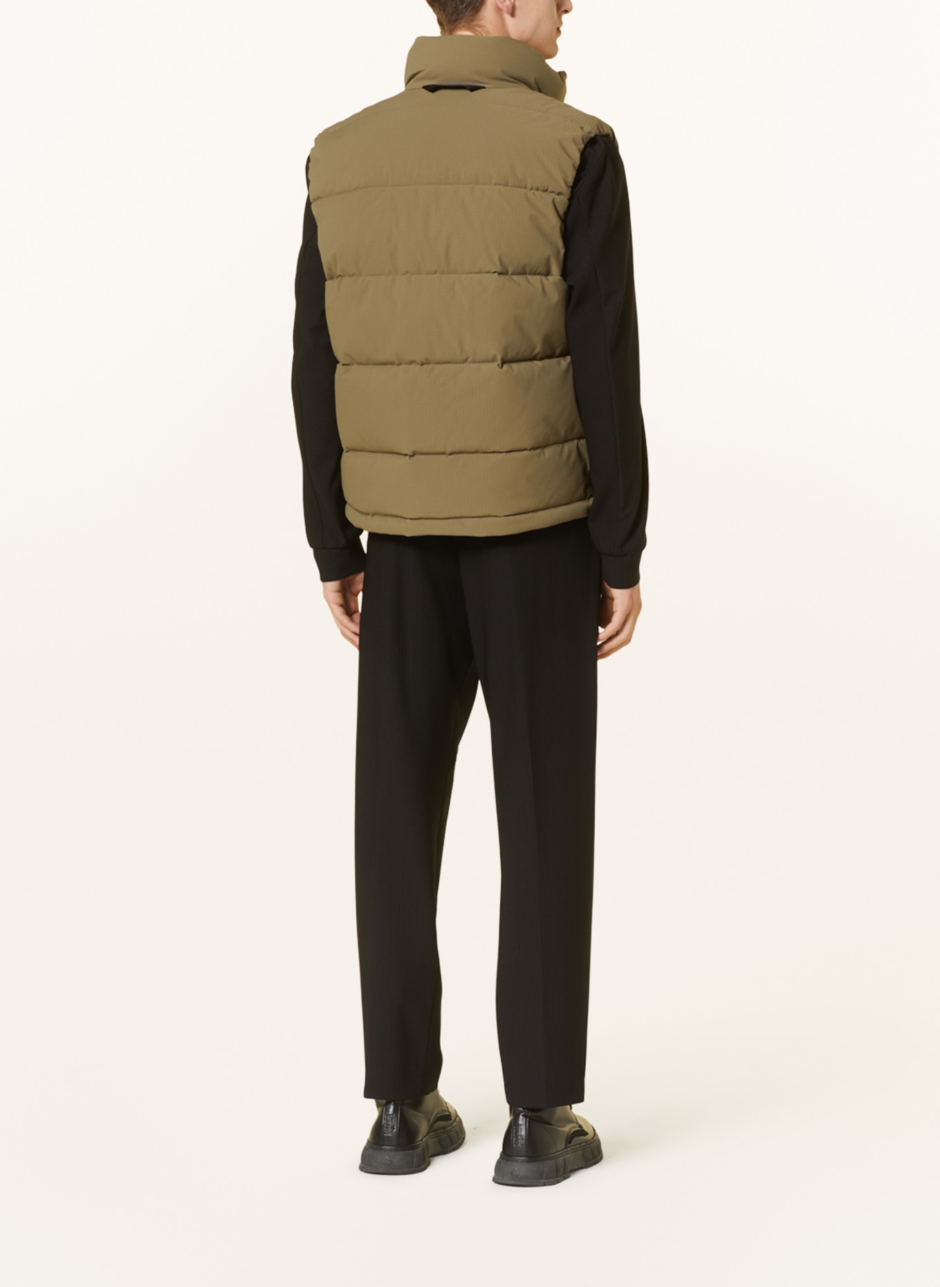 HUGO Quilted vest BALTINO, Color: OLIVE/ BLACK (Image 3)