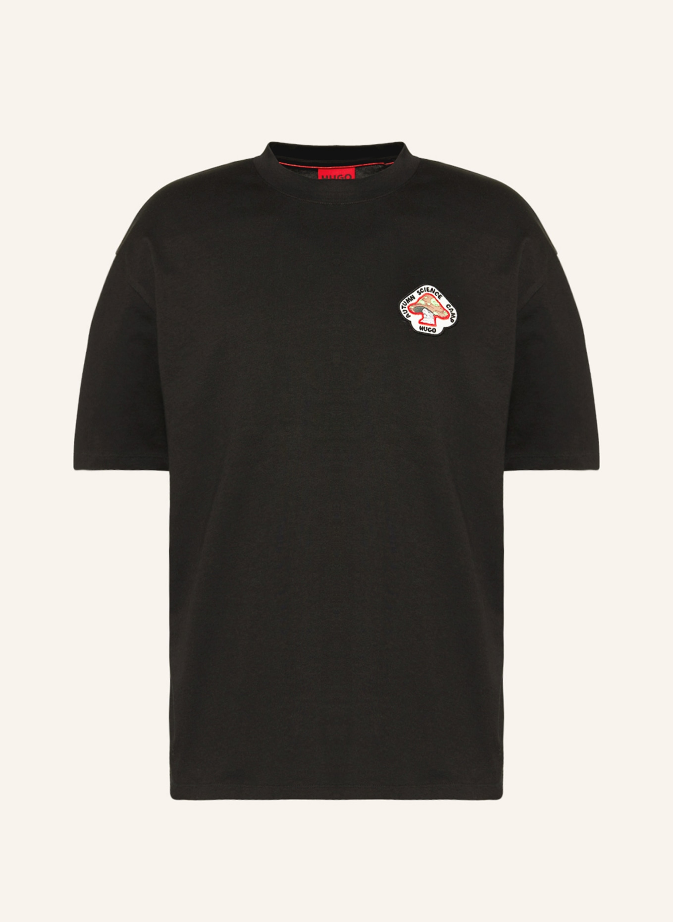 HUGO Oversized shirt DESKIDE, Color: BLACK/ WHITE/ BROWN (Image 1)