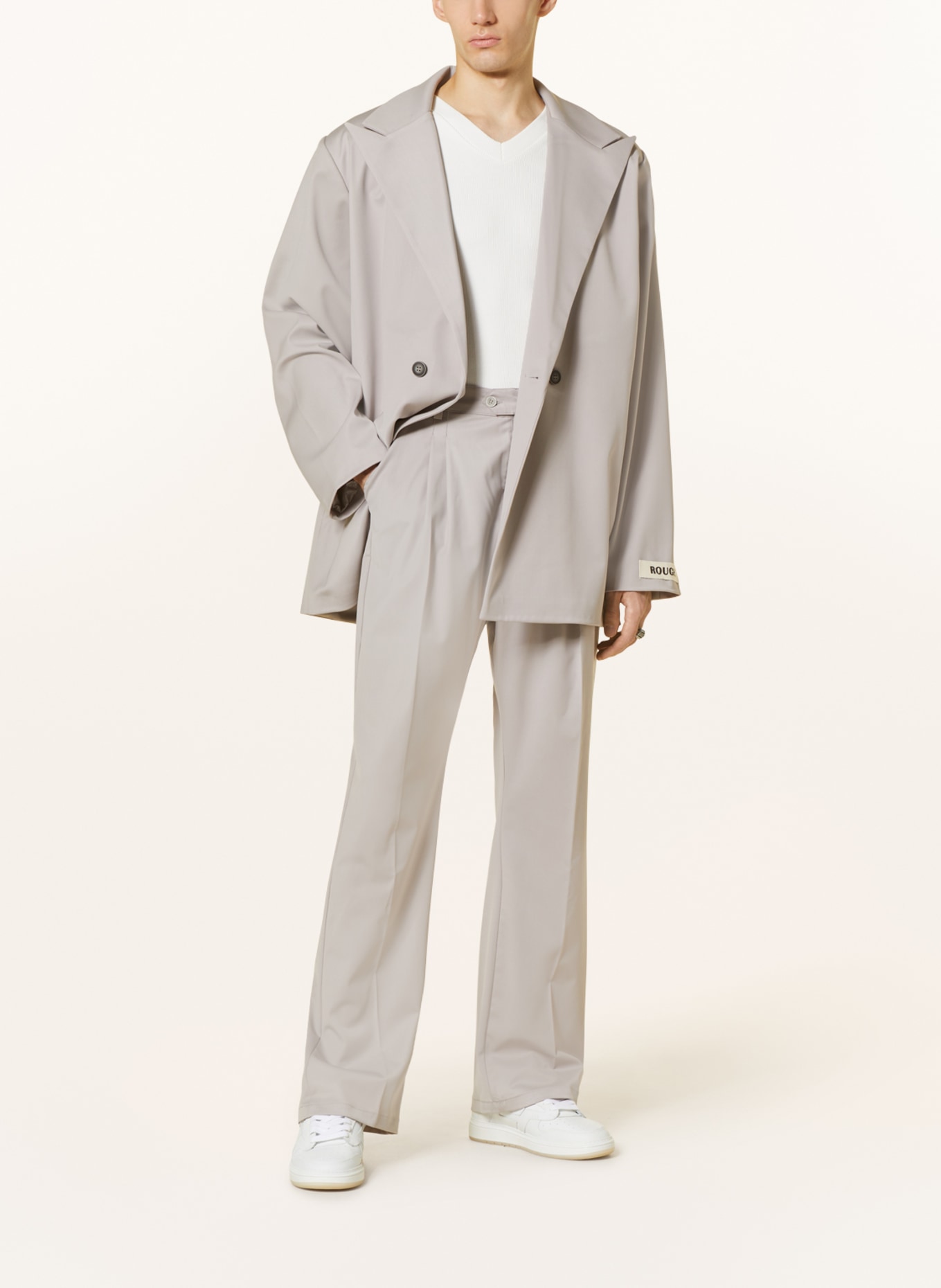 rough. Trousers SERENE regular fit, Color: LIGHT GRAY (Image 2)