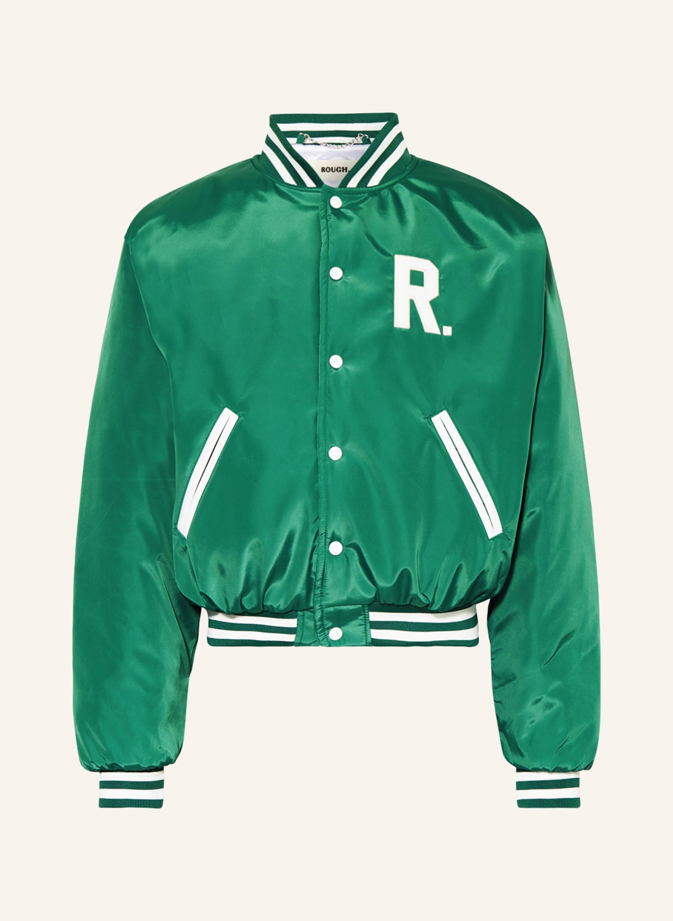 rough. College jacket ETERNAL, Color: GREEN (Image 1)