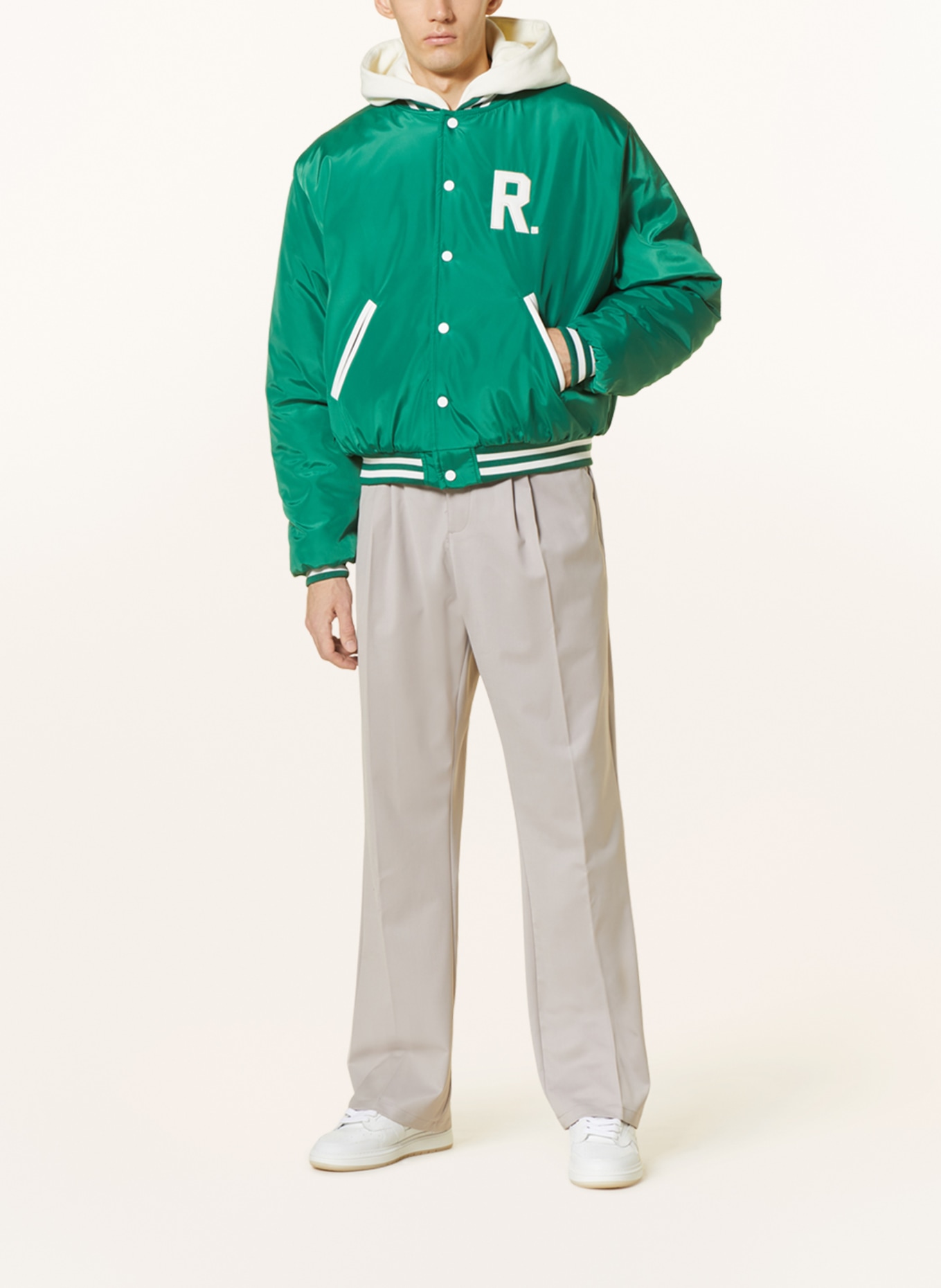 rough. College jacket ETERNAL, Color: GREEN (Image 2)
