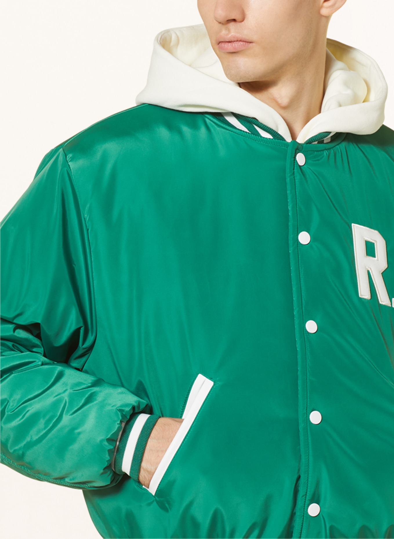 rough. College jacket ETERNAL, Color: GREEN (Image 4)