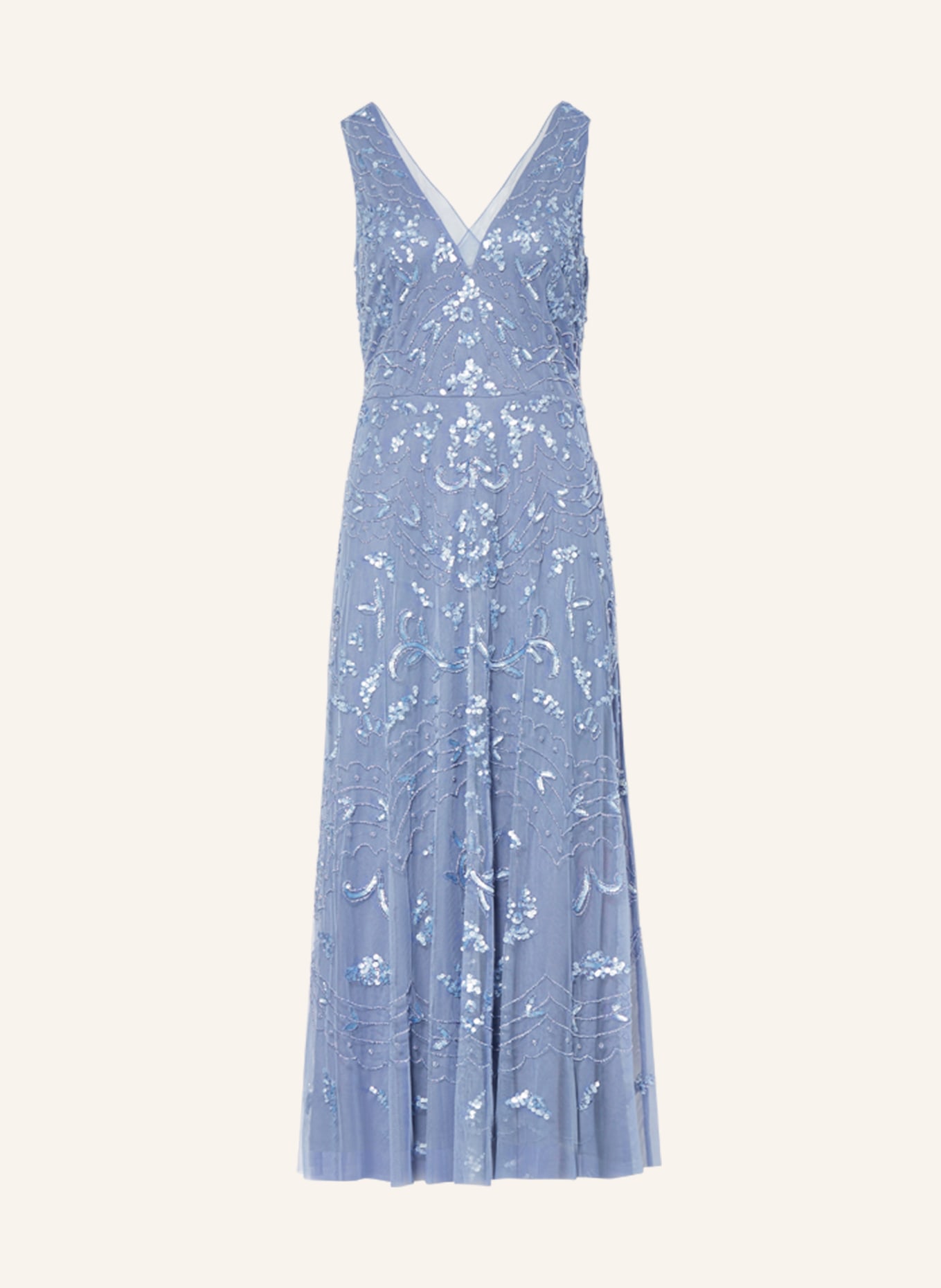 ADRIANNA PAPELL Evening dress with decorative gems, Color: LIGHT BLUE (Image 1)