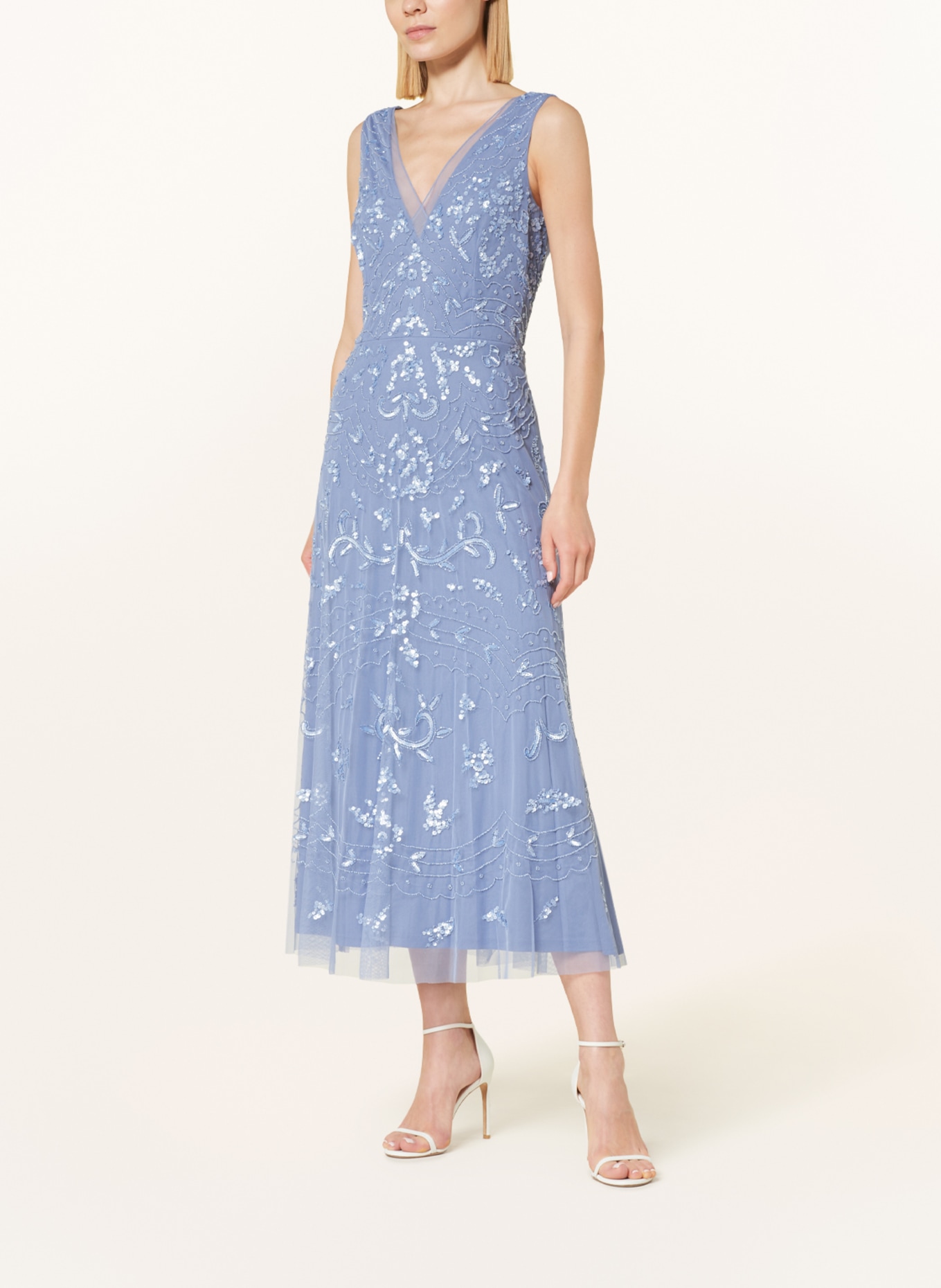 ADRIANNA PAPELL Evening dress with decorative gems, Color: LIGHT BLUE (Image 2)