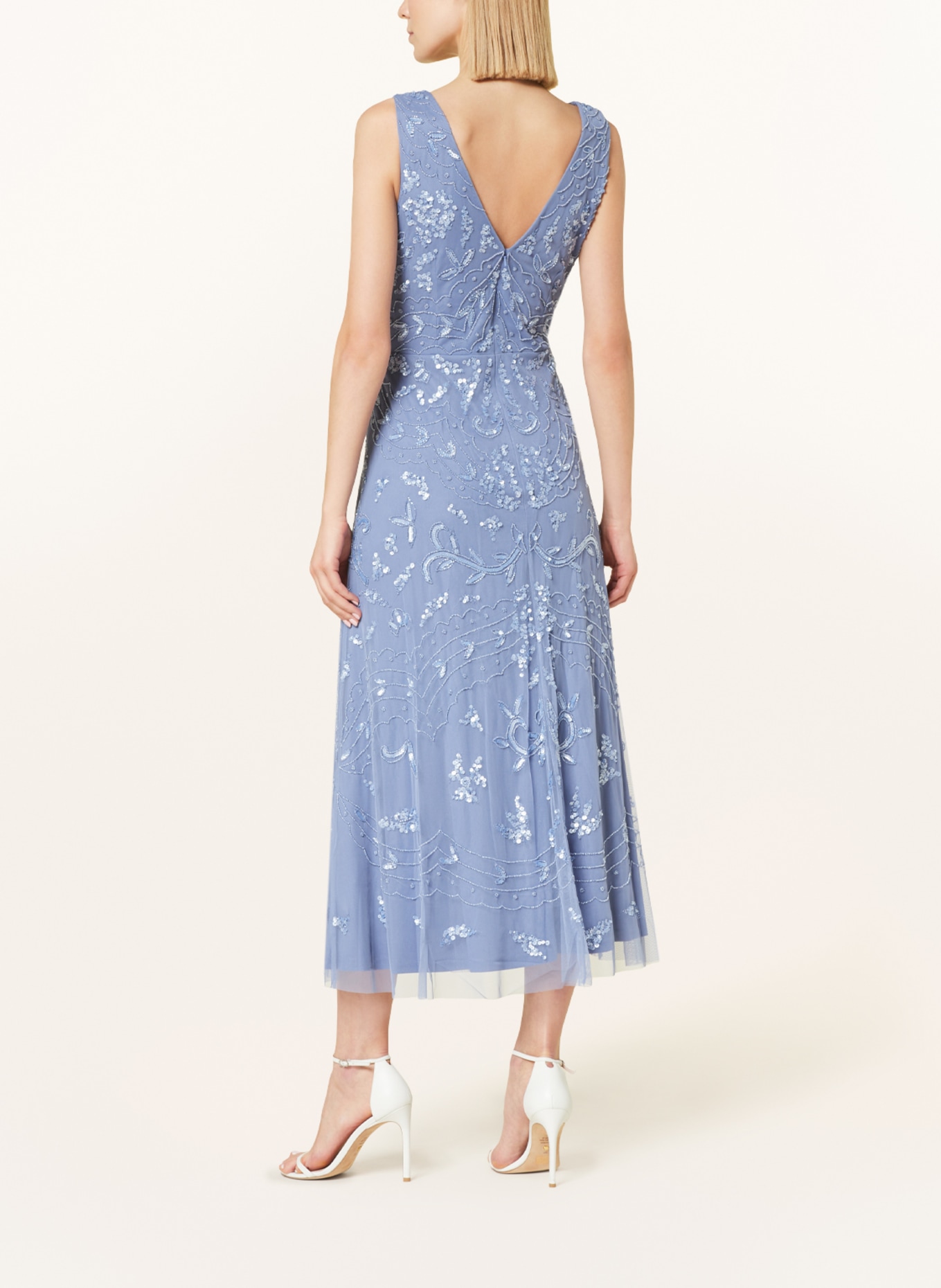ADRIANNA PAPELL Evening dress with decorative gems, Color: LIGHT BLUE (Image 3)