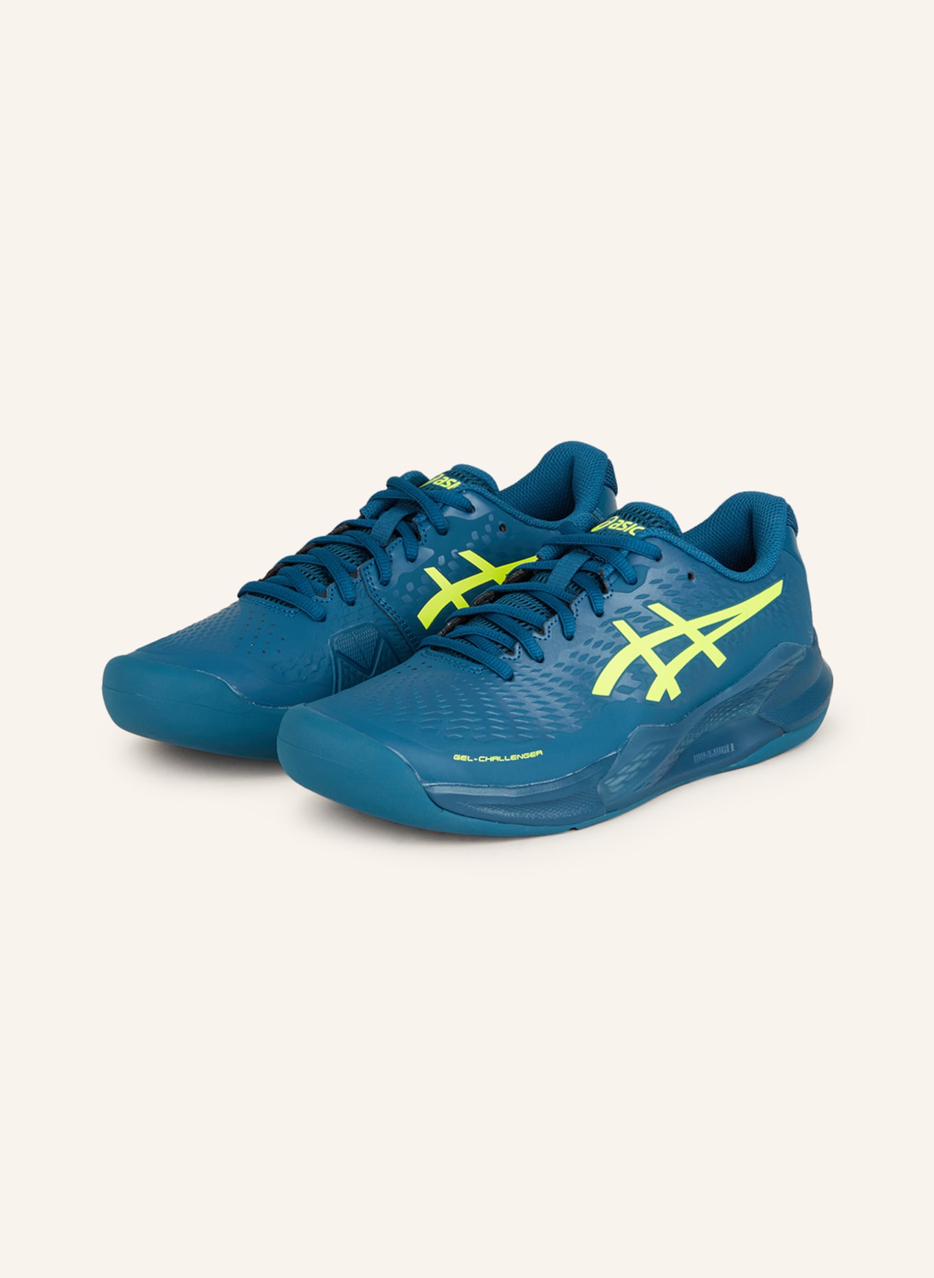 ASICS Tennis shoes GEL-CHALLENGER 14, Color: TEAL/ NEON YELLOW (Image 1)