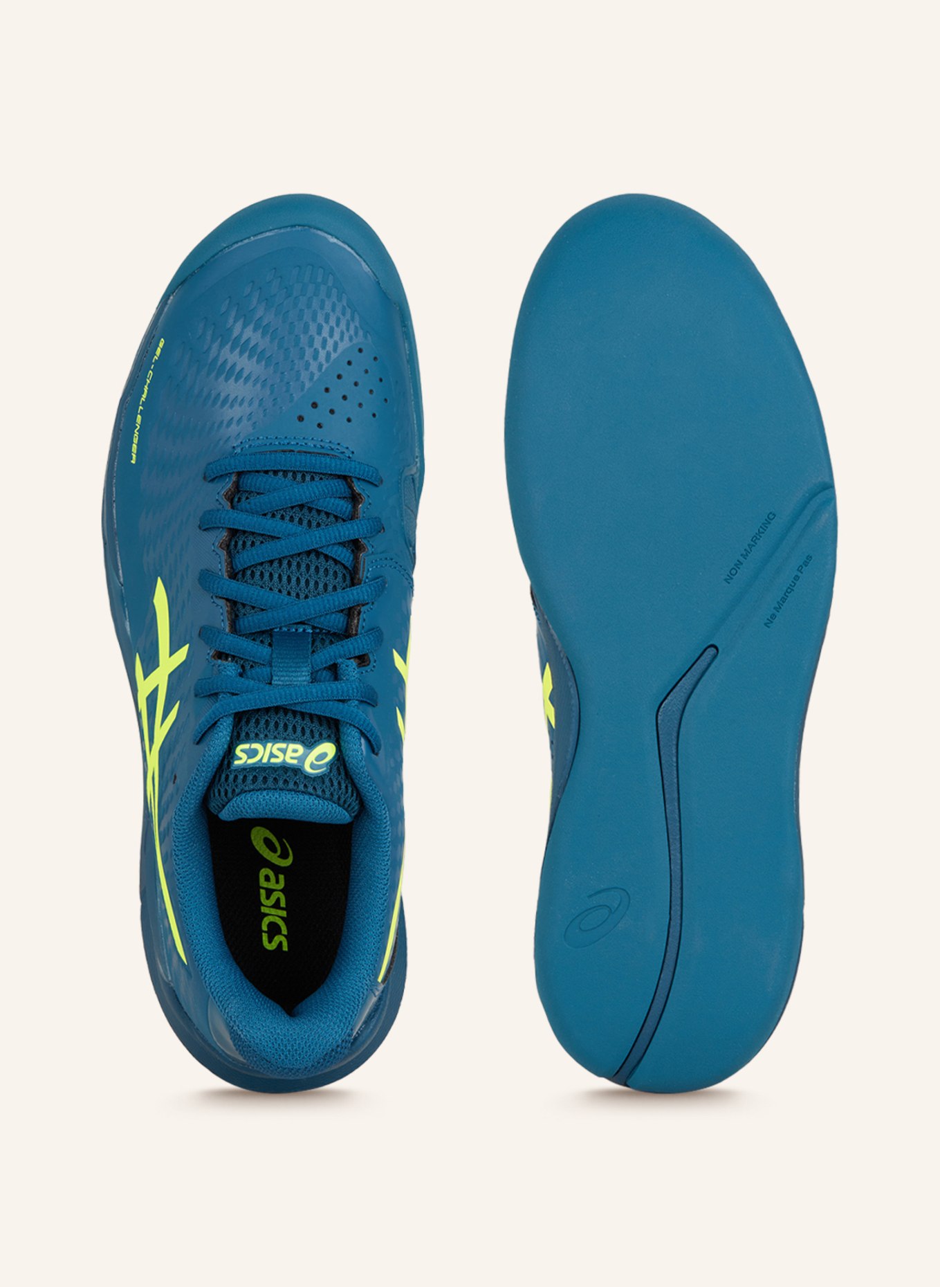 ASICS Tennis shoes GEL-CHALLENGER 14, Color: TEAL/ NEON YELLOW (Image 5)