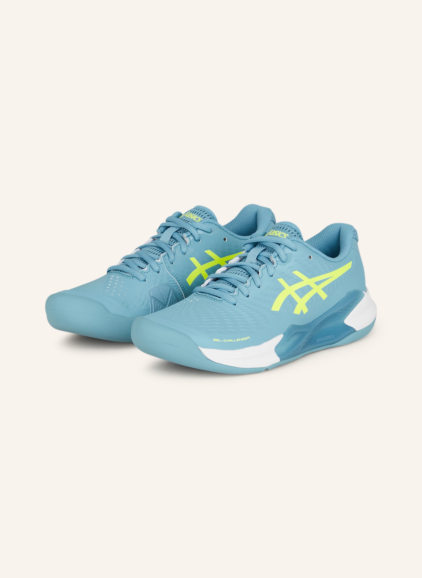 ASICS Tennis shoes GEL-CHALLENGER 14 INDOOR, Color: TURQUOISE/ NEON YELLOW (Image 1)
