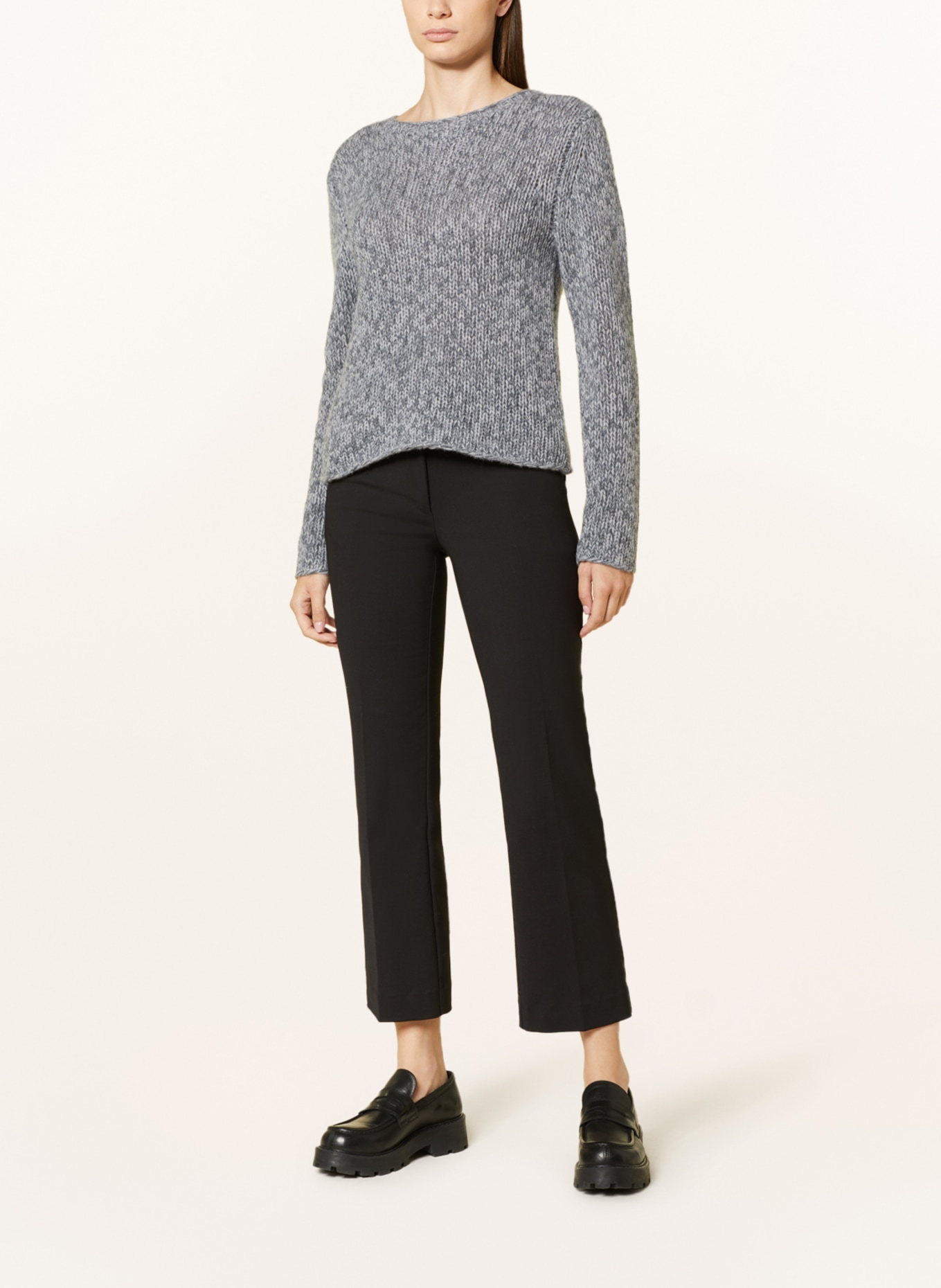 lilienfels Sweater with cashmere, Color: GRAY/ LIGHT GRAY (Image 2)