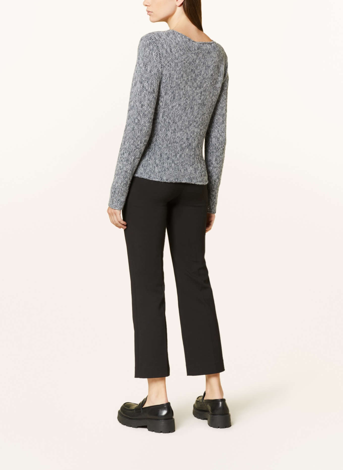 lilienfels Sweater with cashmere, Color: GRAY/ LIGHT GRAY (Image 3)