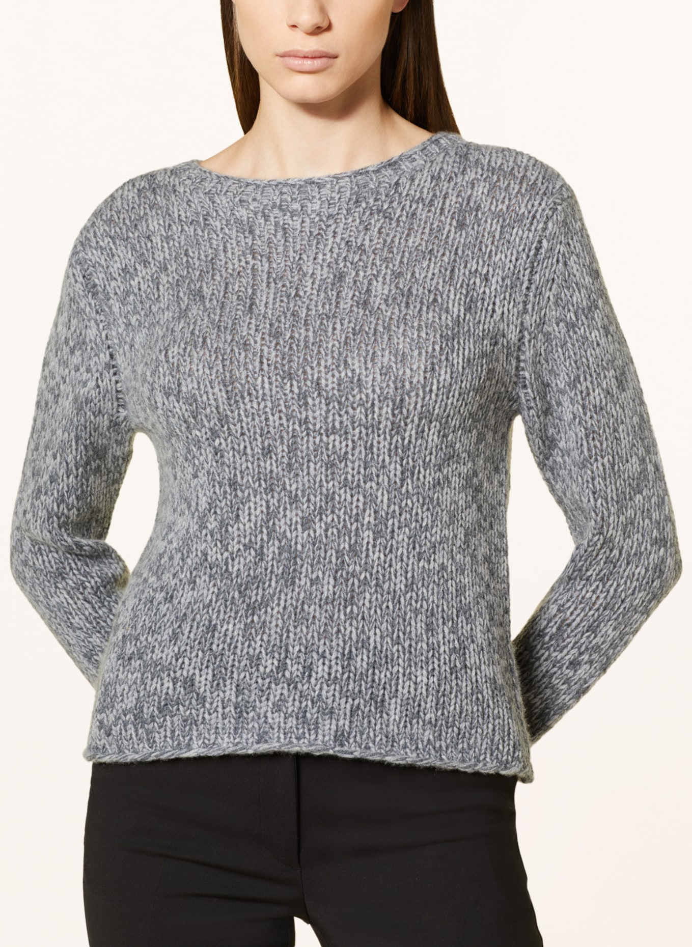 lilienfels Sweater with cashmere, Color: GRAY/ LIGHT GRAY (Image 4)