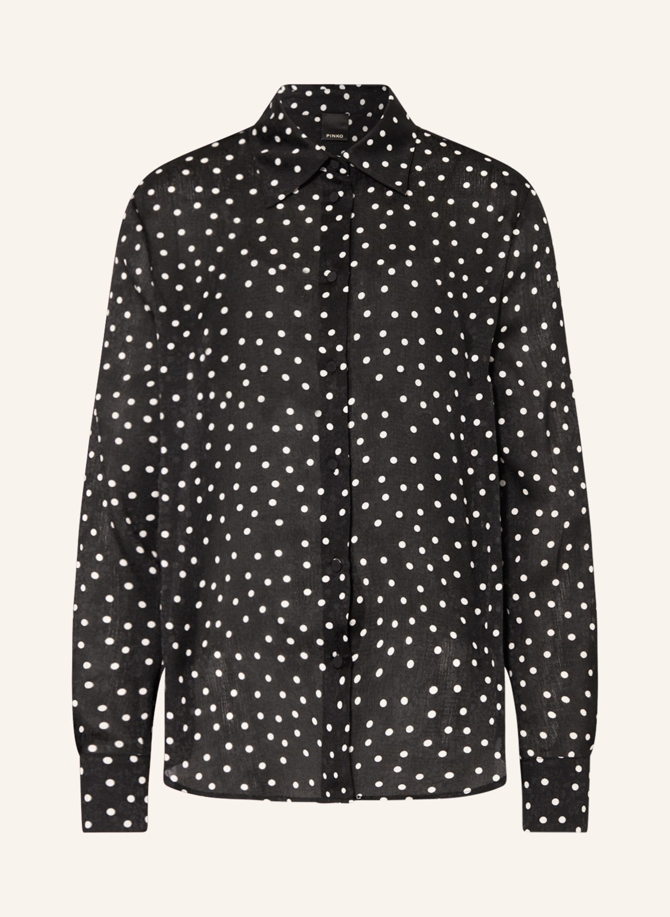 PINKO Shirt blouse SMORZARE in jacquard, Color: BLACK/ WHITE (Image 1)