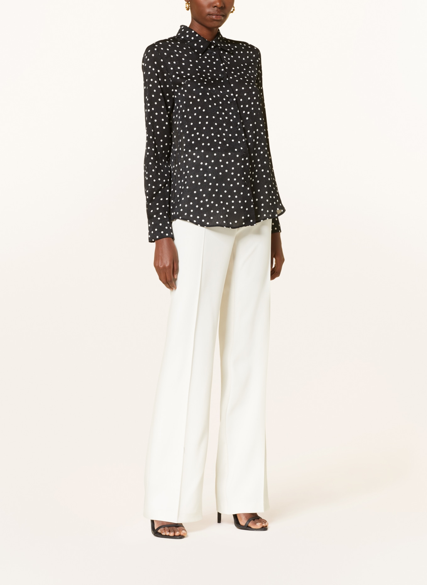 PINKO Shirt blouse SMORZARE in jacquard, Color: BLACK/ WHITE (Image 2)