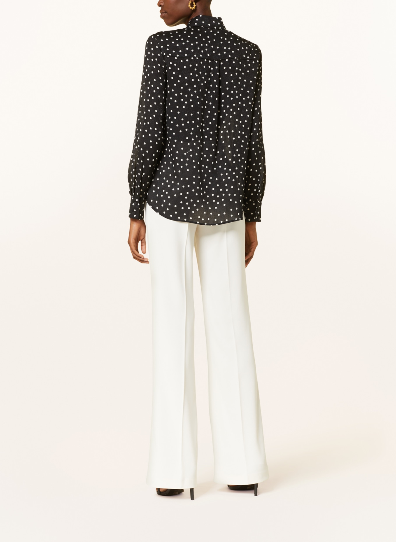 PINKO Shirt blouse SMORZARE in jacquard, Color: BLACK/ WHITE (Image 3)