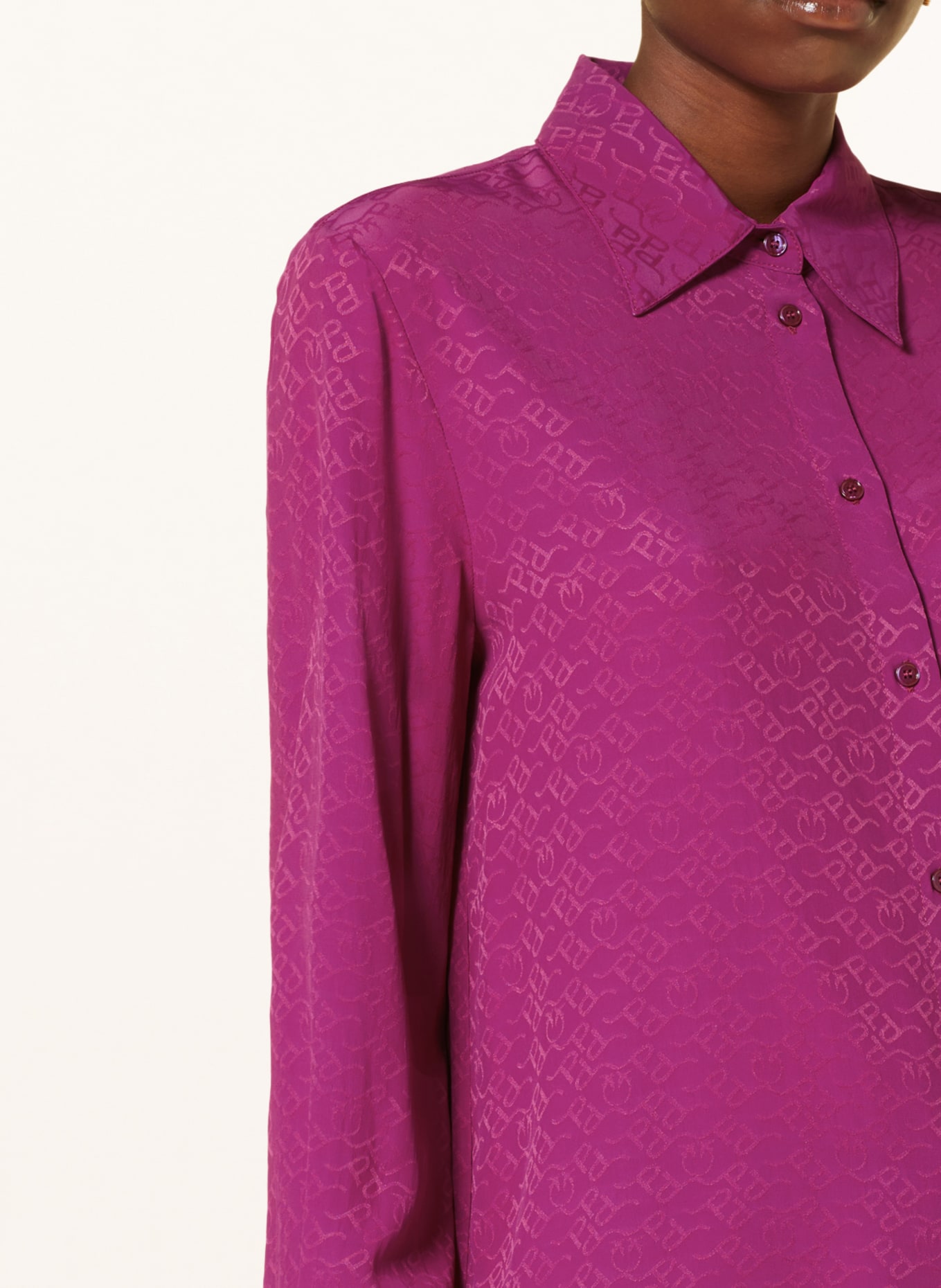 PINKO Shirt blouse SMORZARE with silk, Color: FUCHSIA (Image 4)