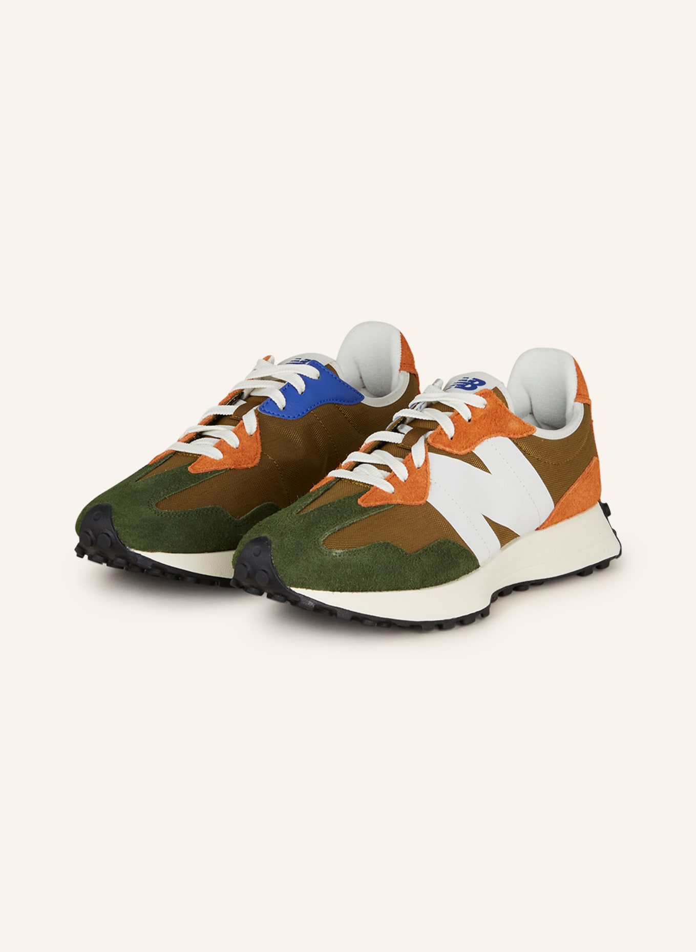 new balance Sneakers 327, Color: GREEN/ DARK YELLOW/ ORANGE (Image 1)