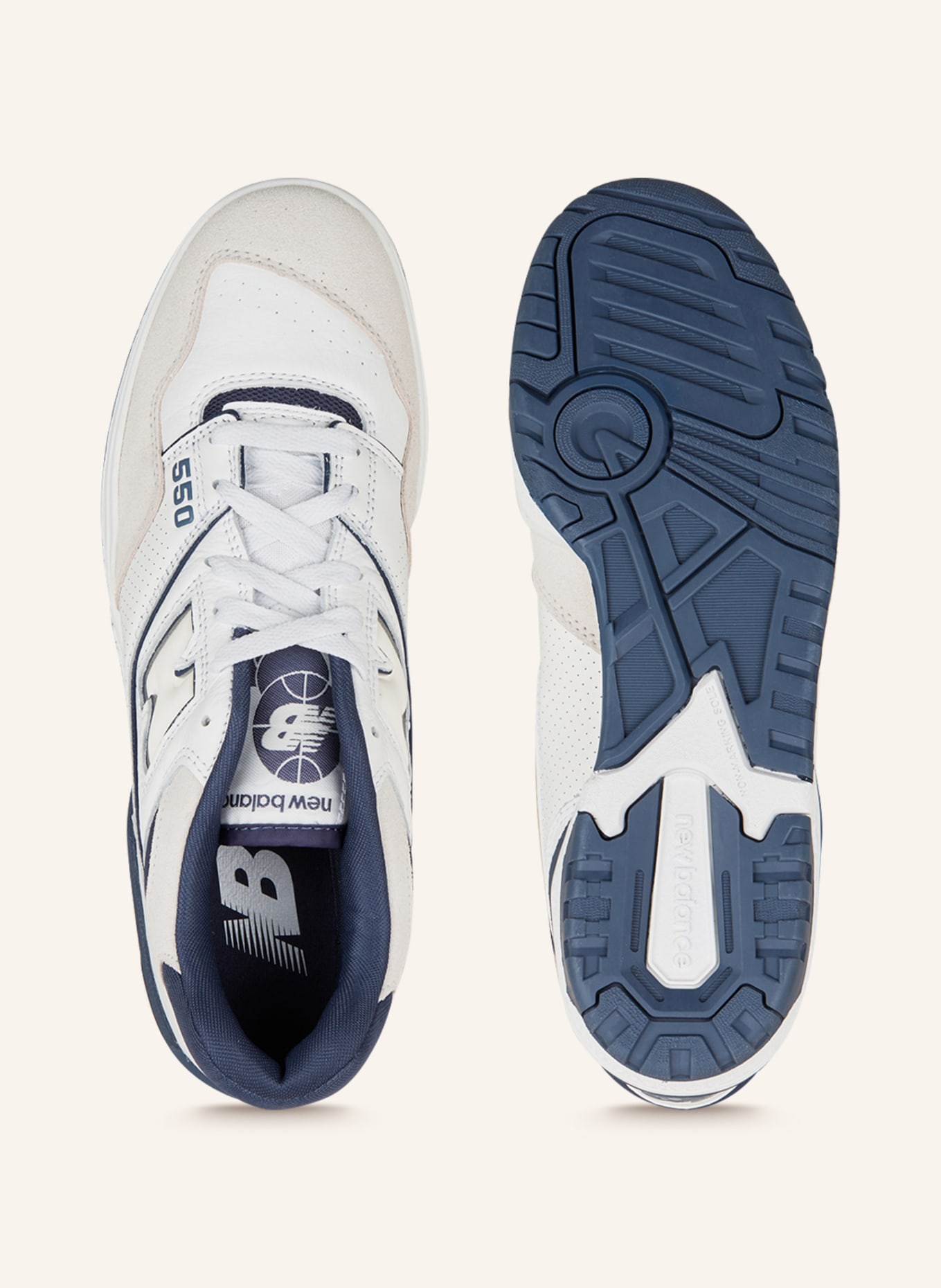 new balance Sneakers 550, Color: WHITE/ BLUE (Image 5)