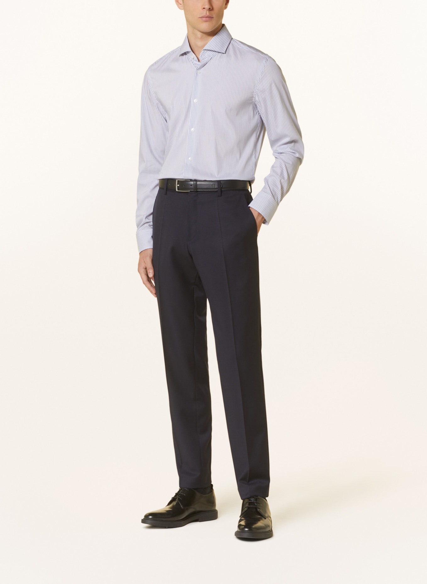 BOSS Jerseyhemd HANK PERFORMANCE Slim Fit, Farbe: HELLBLAU/ WEISS (Bild 2)