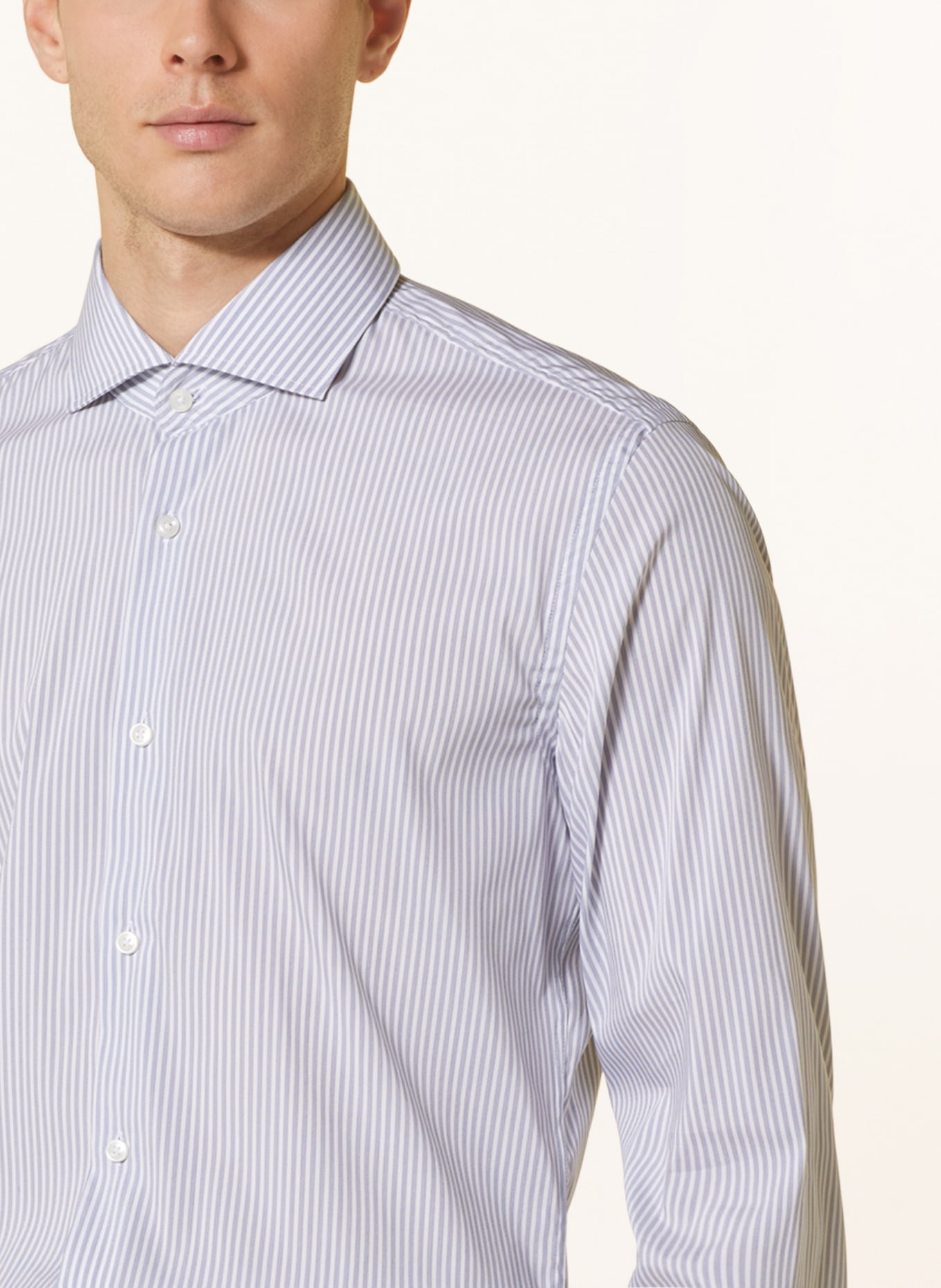 BOSS Jerseyhemd HANK PERFORMANCE Slim Fit, Farbe: HELLBLAU/ WEISS (Bild 4)