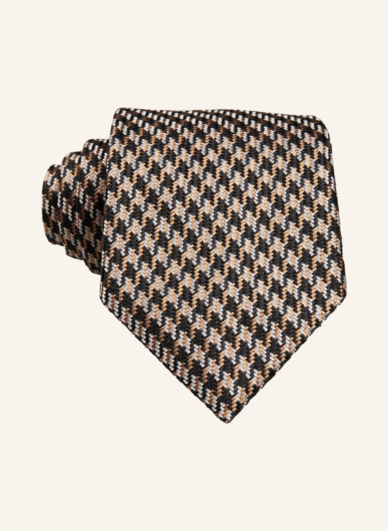 BOSS Krawatte, Farbe: BEIGE/ SCHWARZ/ WEISS (Bild 1)
