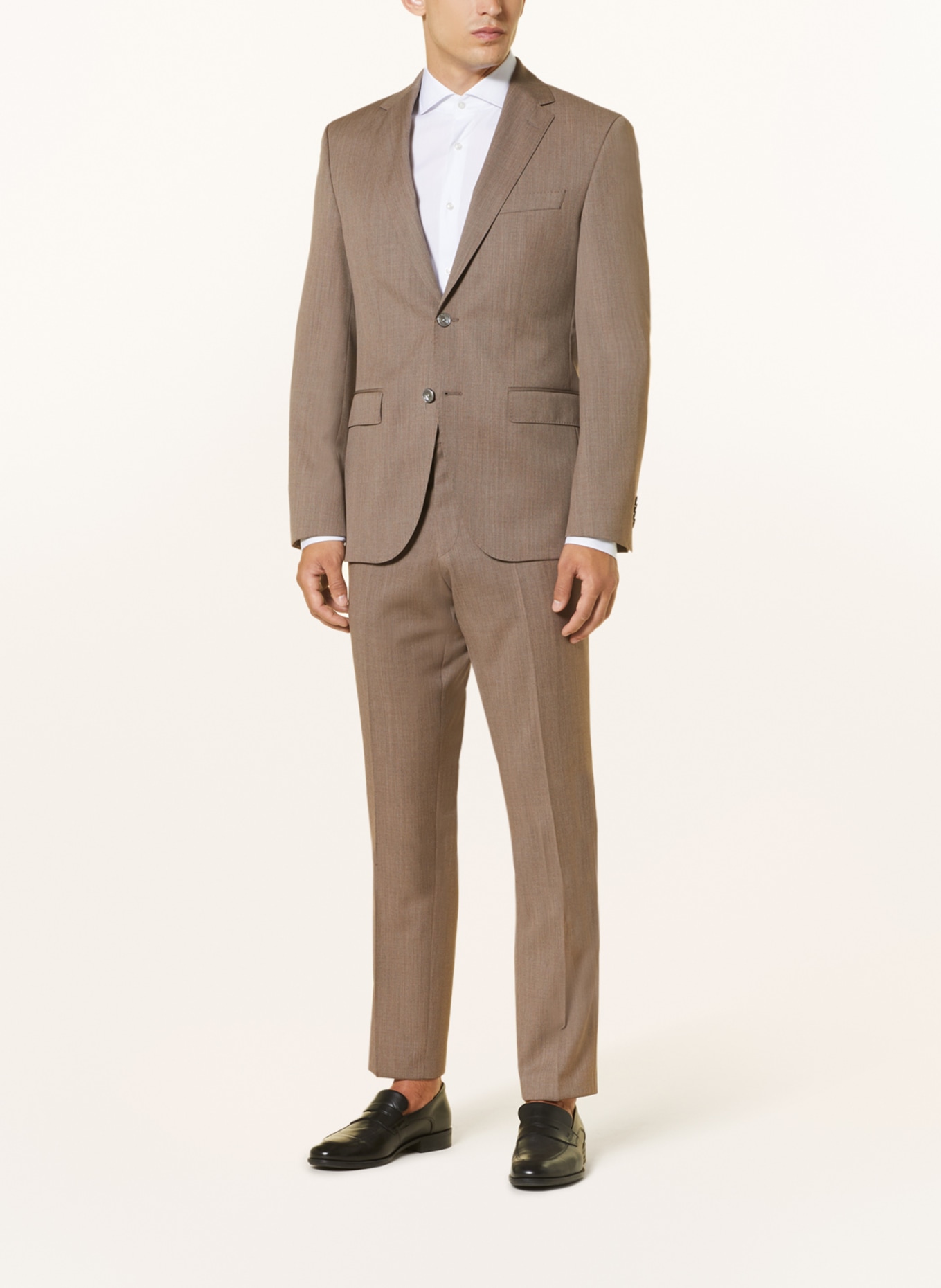 BOSS - Regular-fit suit in a micro-patterned wool blend