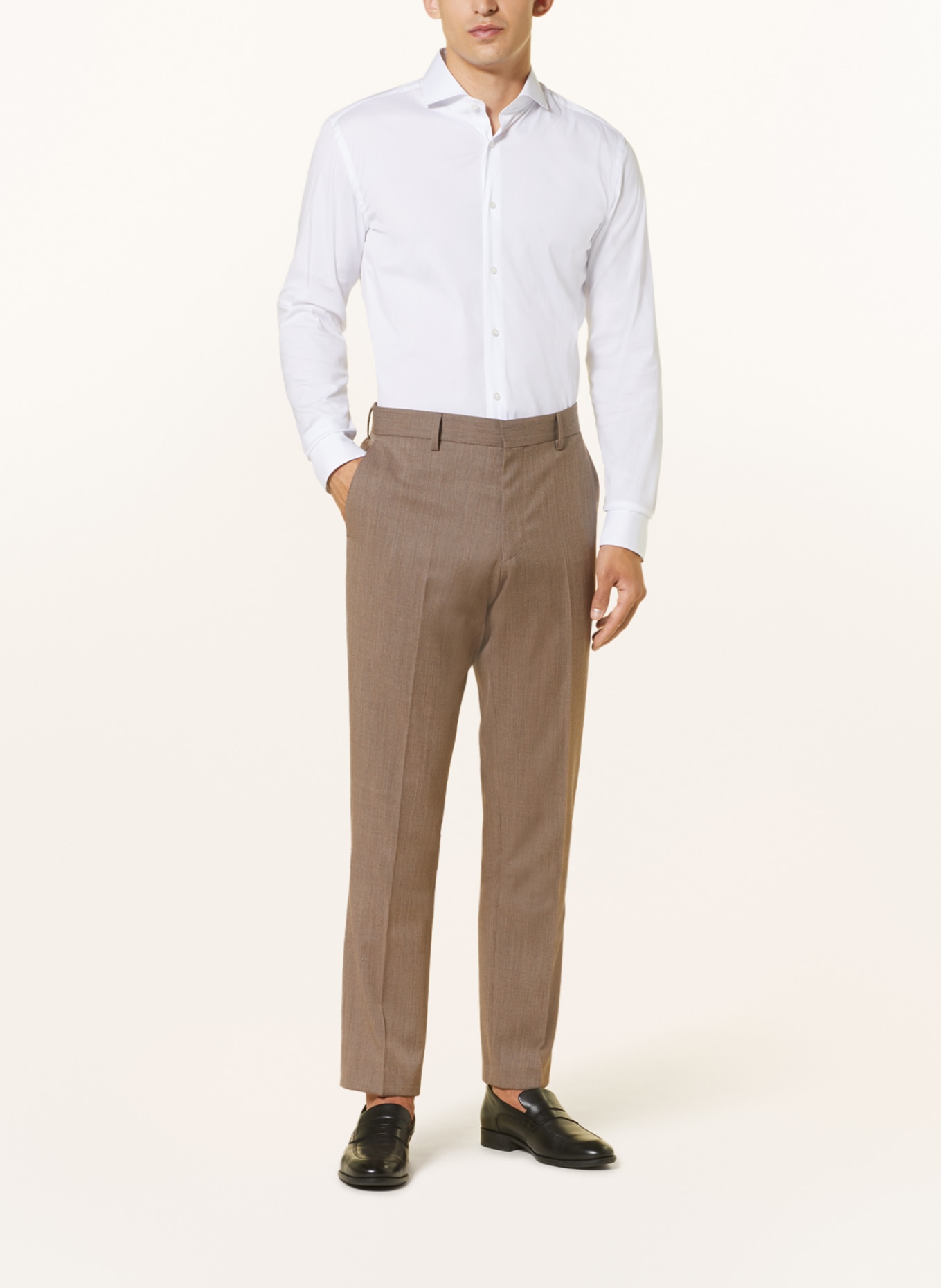 BOSS Spodnie garniturowe LENON regular fit, Kolor: 260 MEDIUM BEIGE (Obrazek 3)