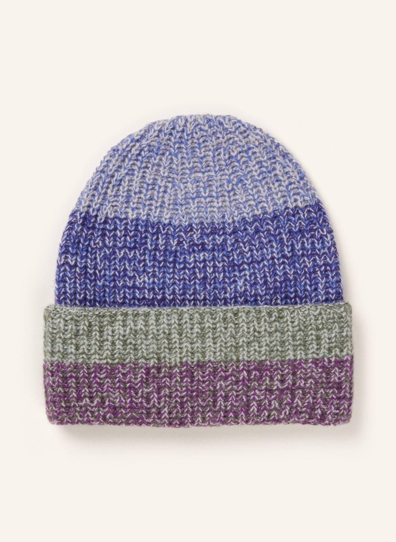 darling harbour Hat with cashmere, Color: PURPLE/ BLUE/ GREEN (Image 1)