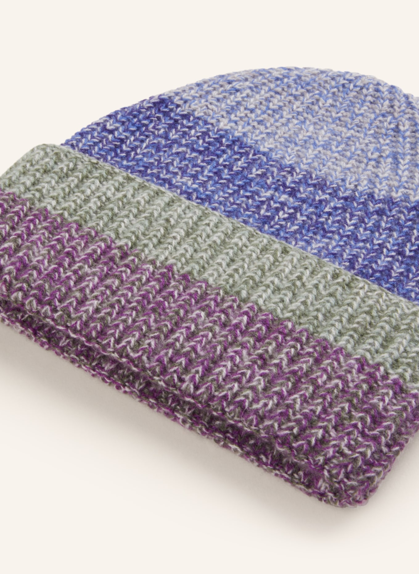 darling harbour Hat with cashmere, Color: PURPLE/ BLUE/ GREEN (Image 2)