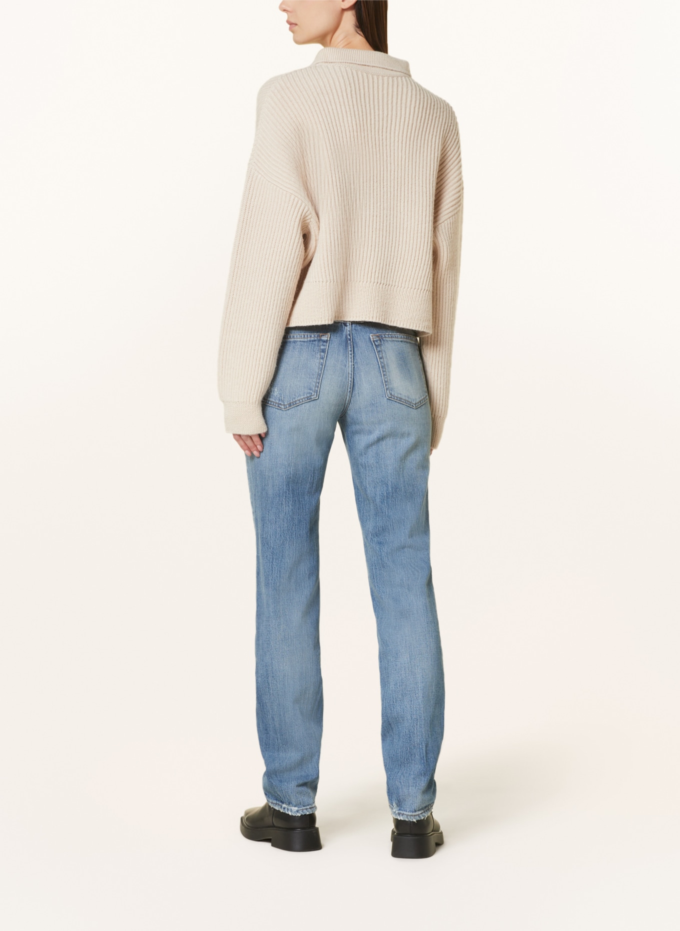 CLOSED Half-zip sweater, Color: CREAM (Image 3)
