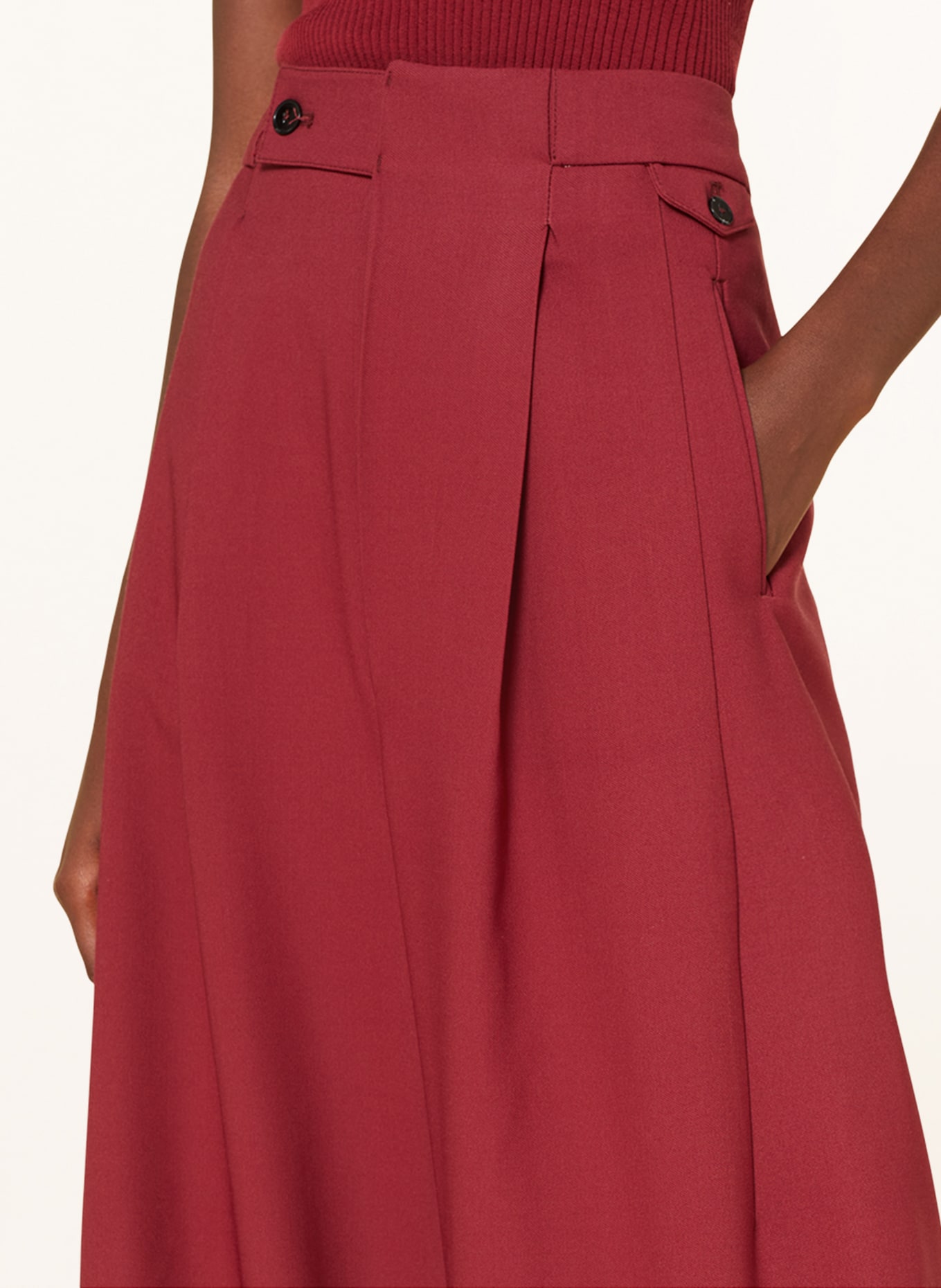 CLOSED Wide leg trousers HANBURY, Color: DARK RED (Image 4)