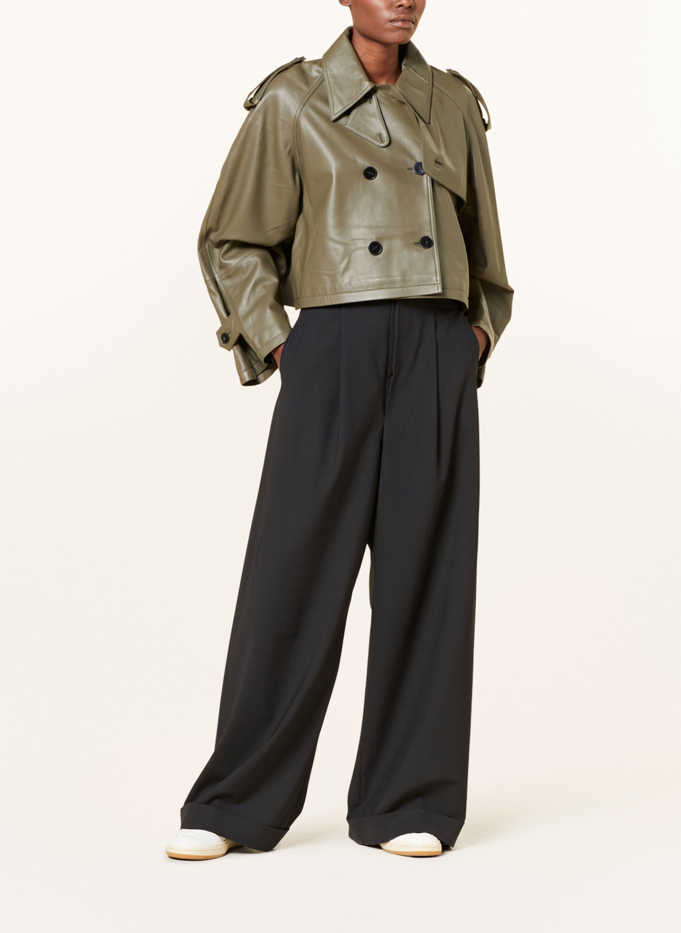 CLOSED Wide leg trousers HANBURY, Color: BLACK (Image 2)