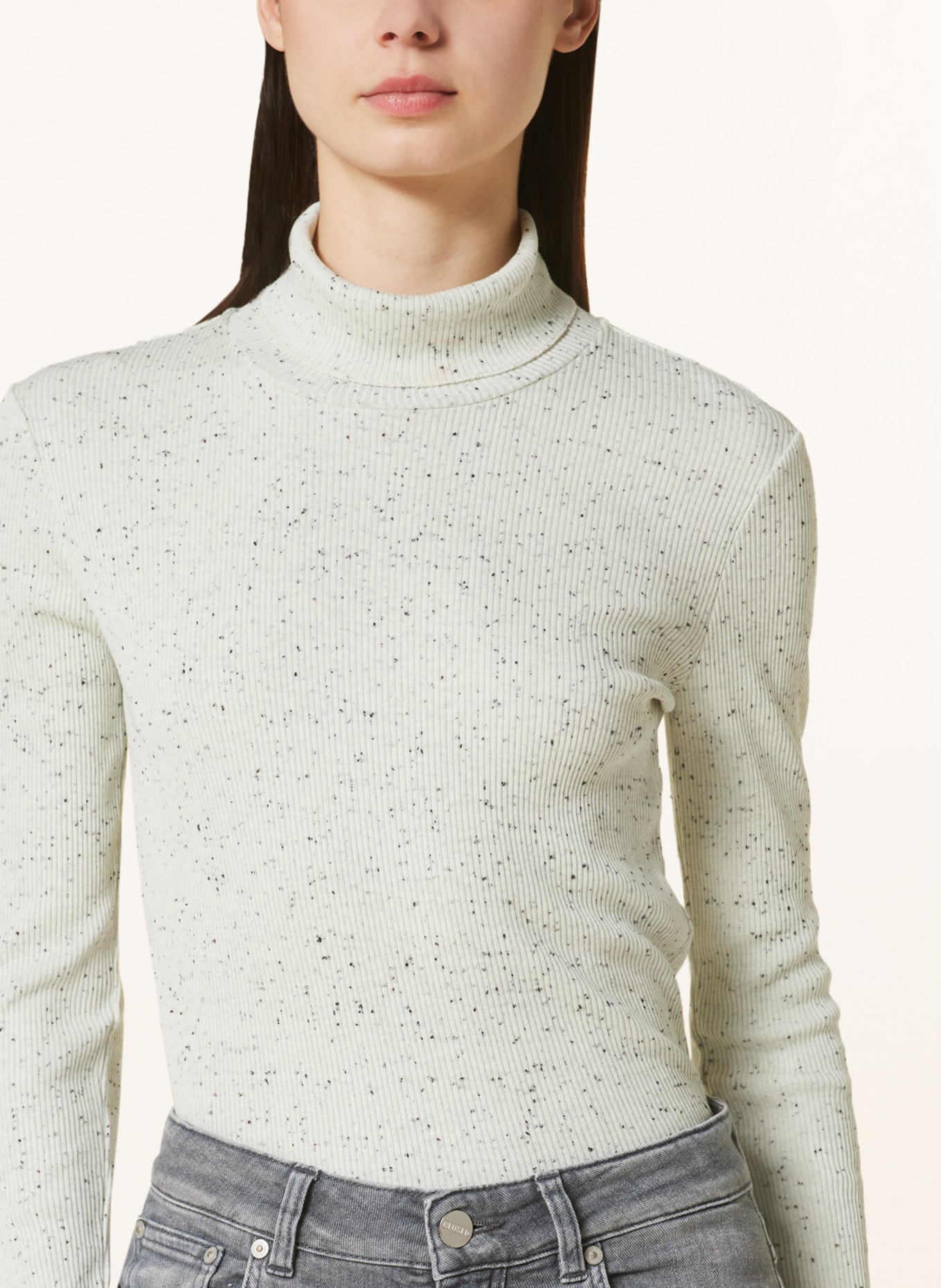 CLOSED Turtleneck sweater, Color: LIGHT GRAY/ BLACK (Image 4)
