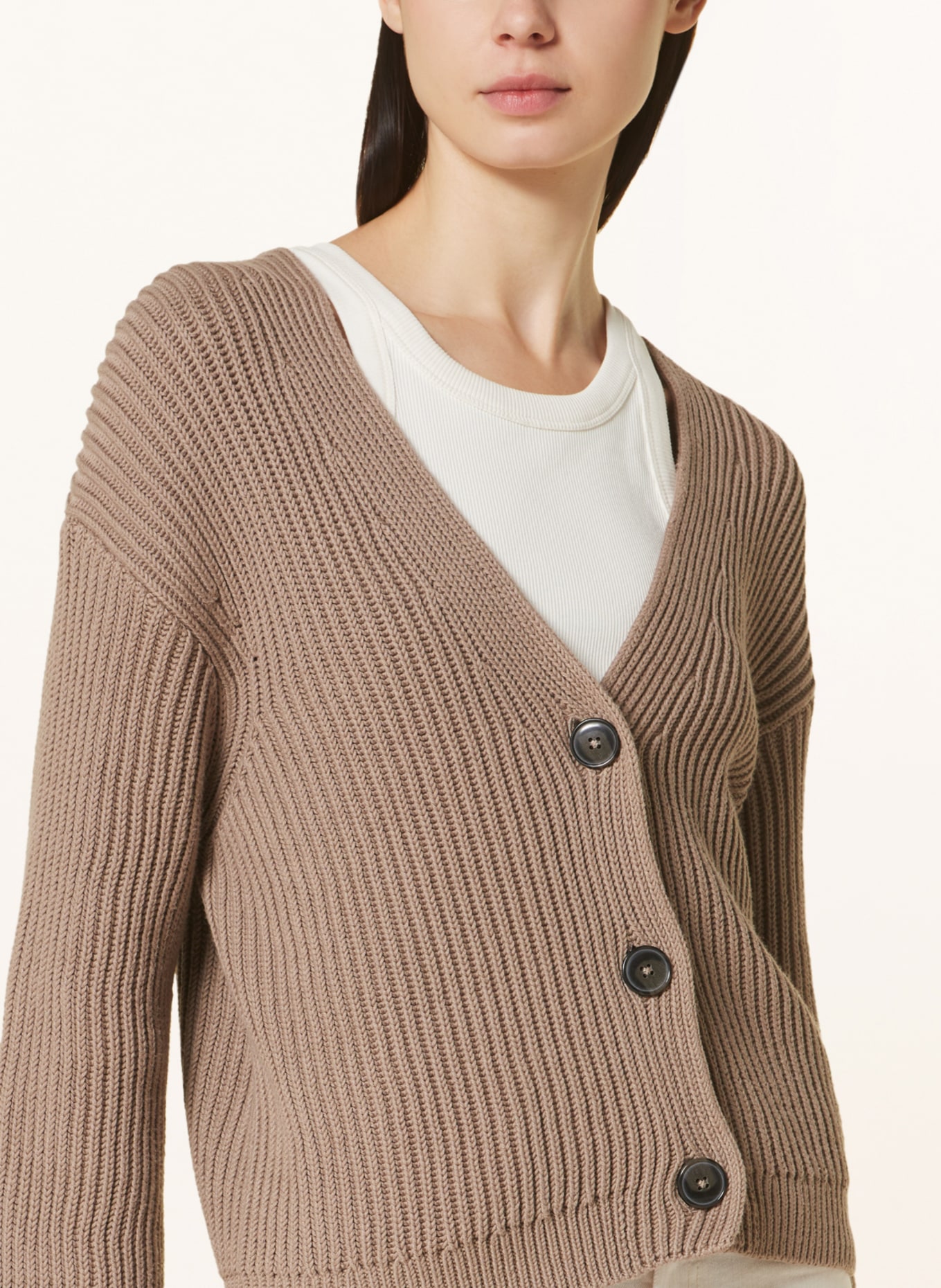CLOSED Cardigan, Color: LIGHT BROWN (Image 4)