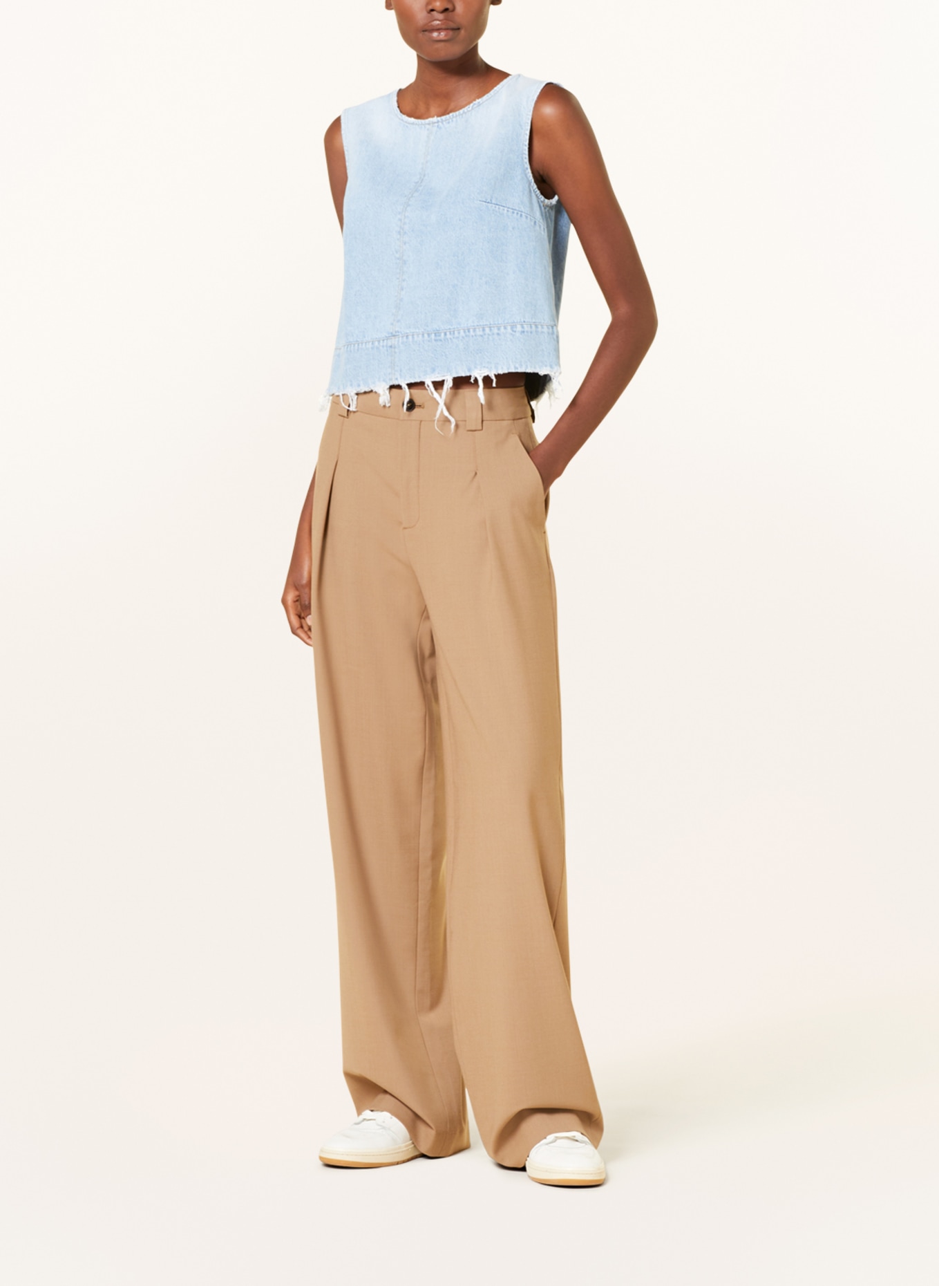 CLOSED Wide leg trousers BROOKS, Color: LIGHT BROWN (Image 2)