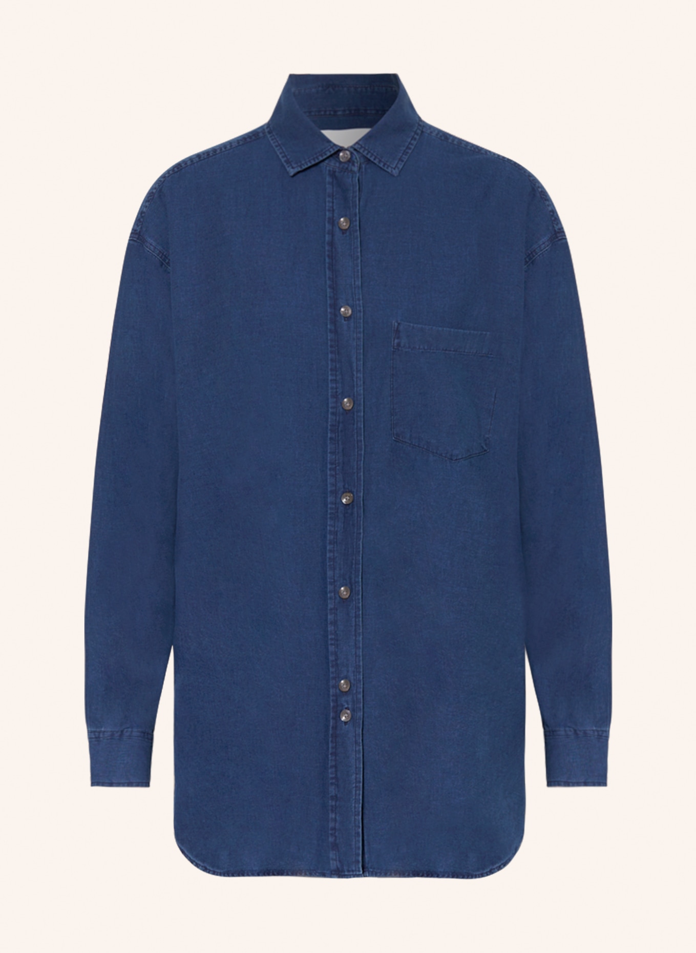 CLOSED Shirt blouse in denim look, Color: DARK BLUE (Image 1)