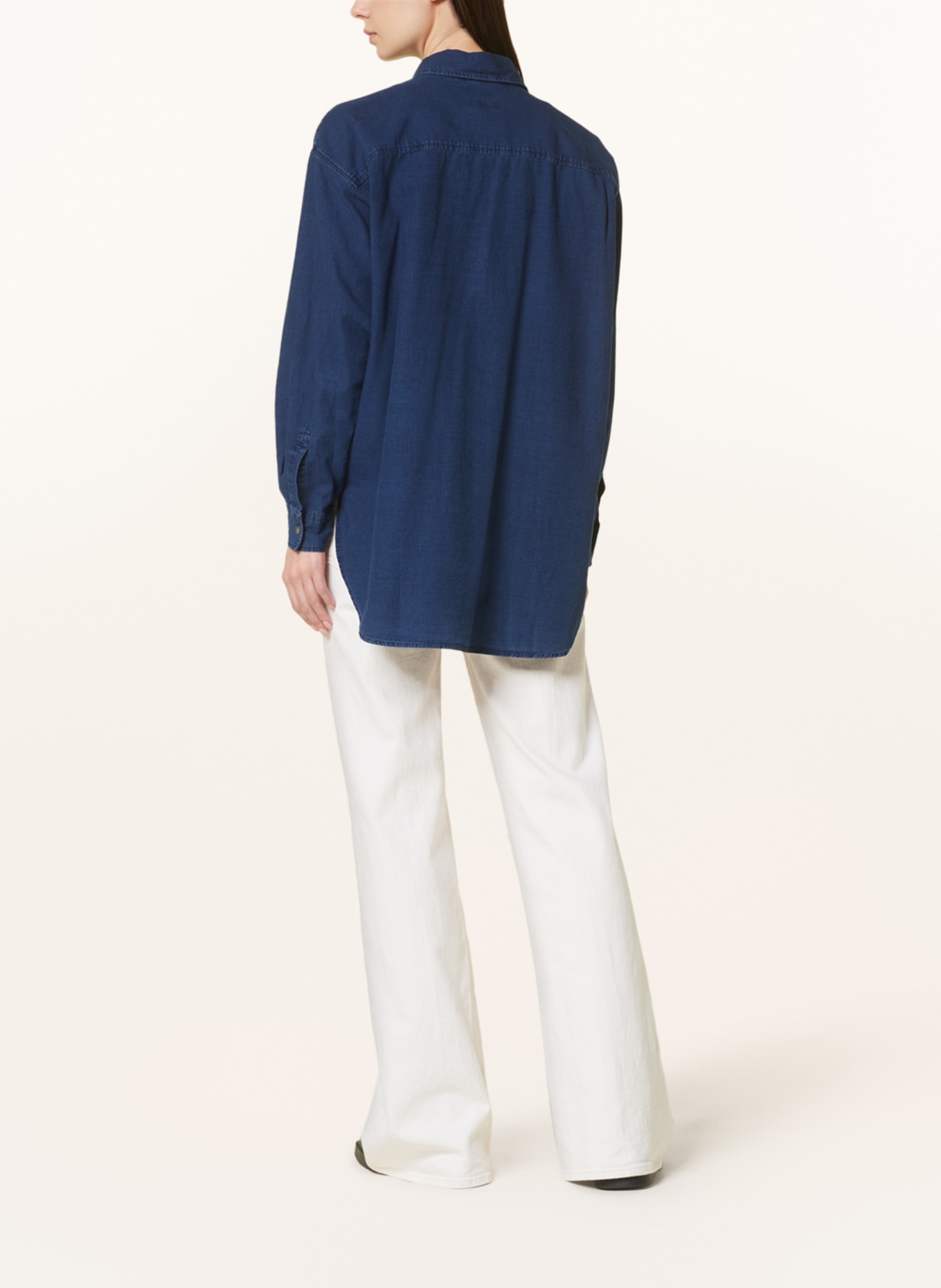 CLOSED Shirt blouse in denim look, Color: DARK BLUE (Image 3)