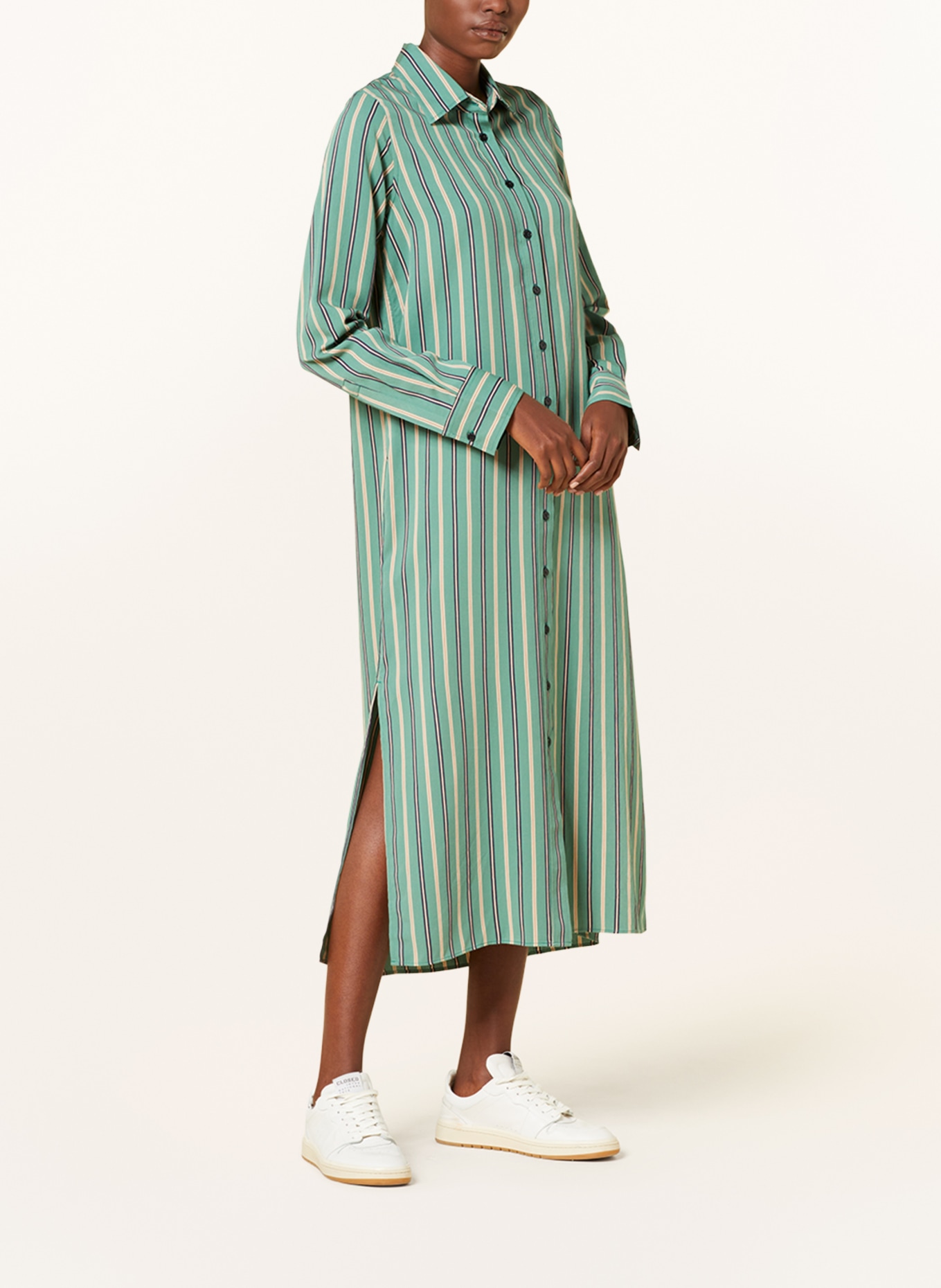 CLOSED Shirt dress, Color: GREEN/ BEIGE/ DARK BLUE (Image 2)