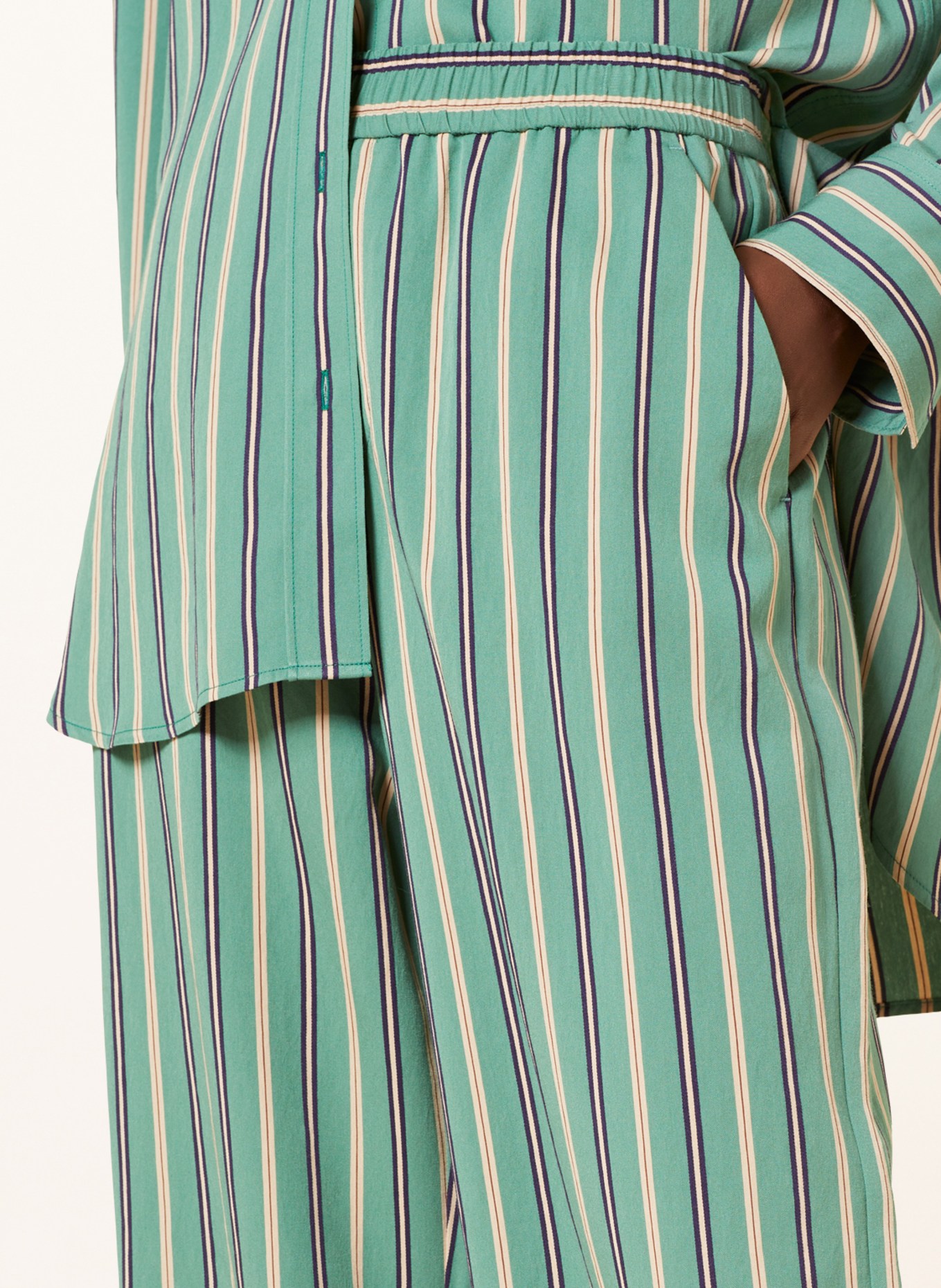 CLOSED Wide leg trousers WINONA, Color: GREEN/ BEIGE/ BLACK (Image 5)