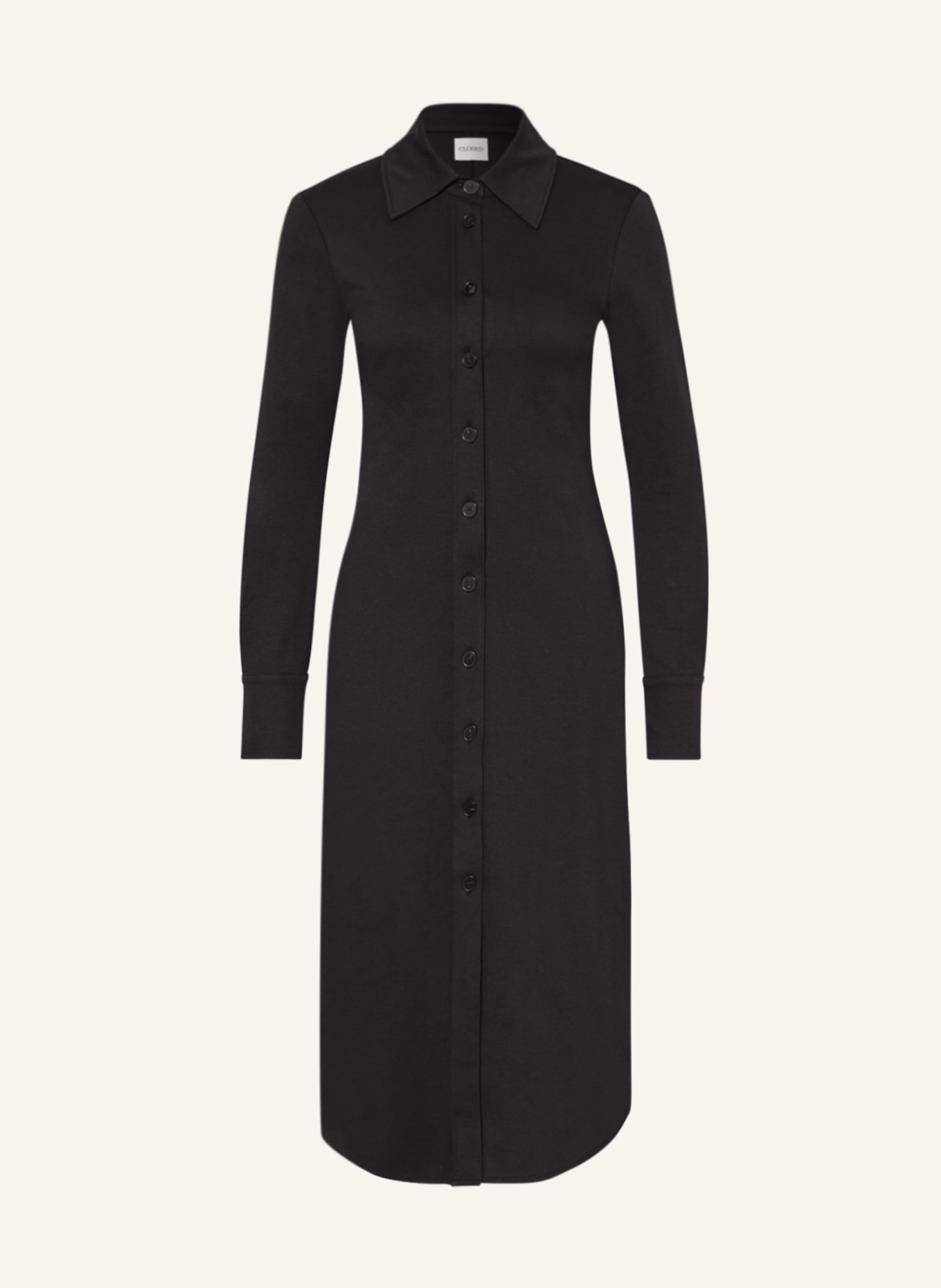 CLOSED Shirt dress made of jersey, Color: BLACK (Image 1)