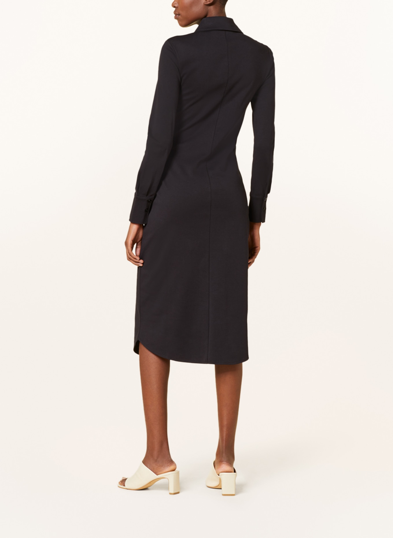 CLOSED Shirt dress made of jersey, Color: BLACK (Image 3)