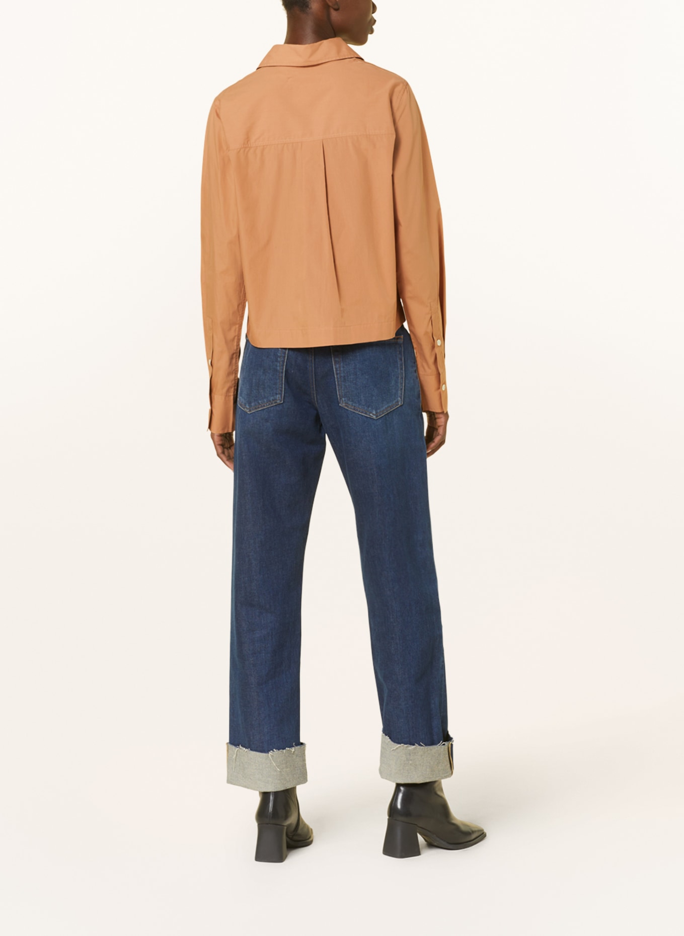 CLOSED Cropped shirt blouse, Color: COGNAC (Image 3)