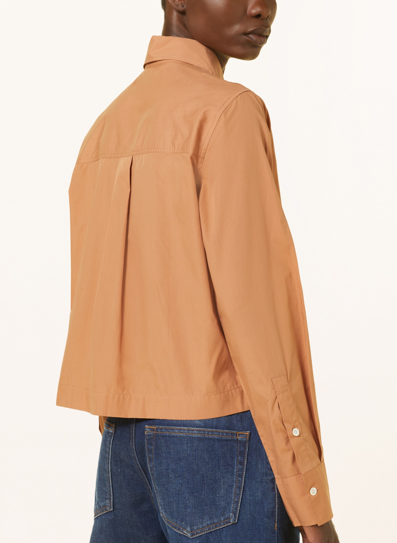 CLOSED Cropped shirt blouse, Color: COGNAC (Image 4)