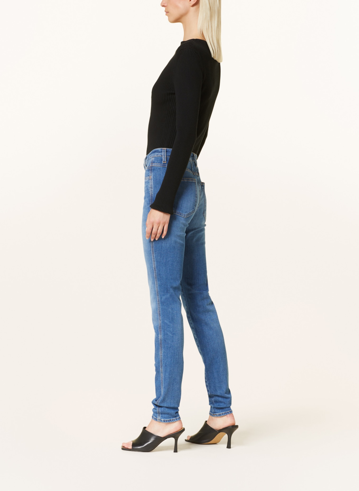 CLOSED Skinny Jeans SKINNY PUSHER, Farbe: MBL MID BLUE (Bild 4)