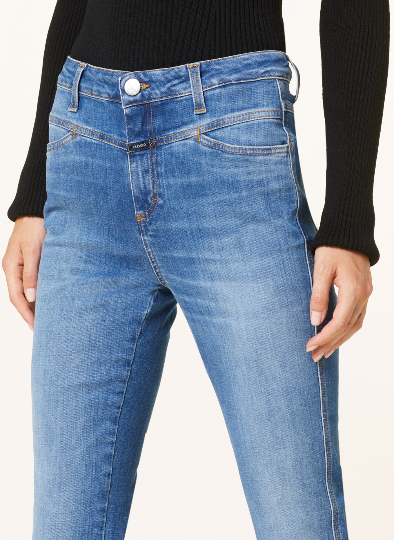 CLOSED Skinny Jeans SKINNY PUSHER, Farbe: MBL MID BLUE (Bild 5)