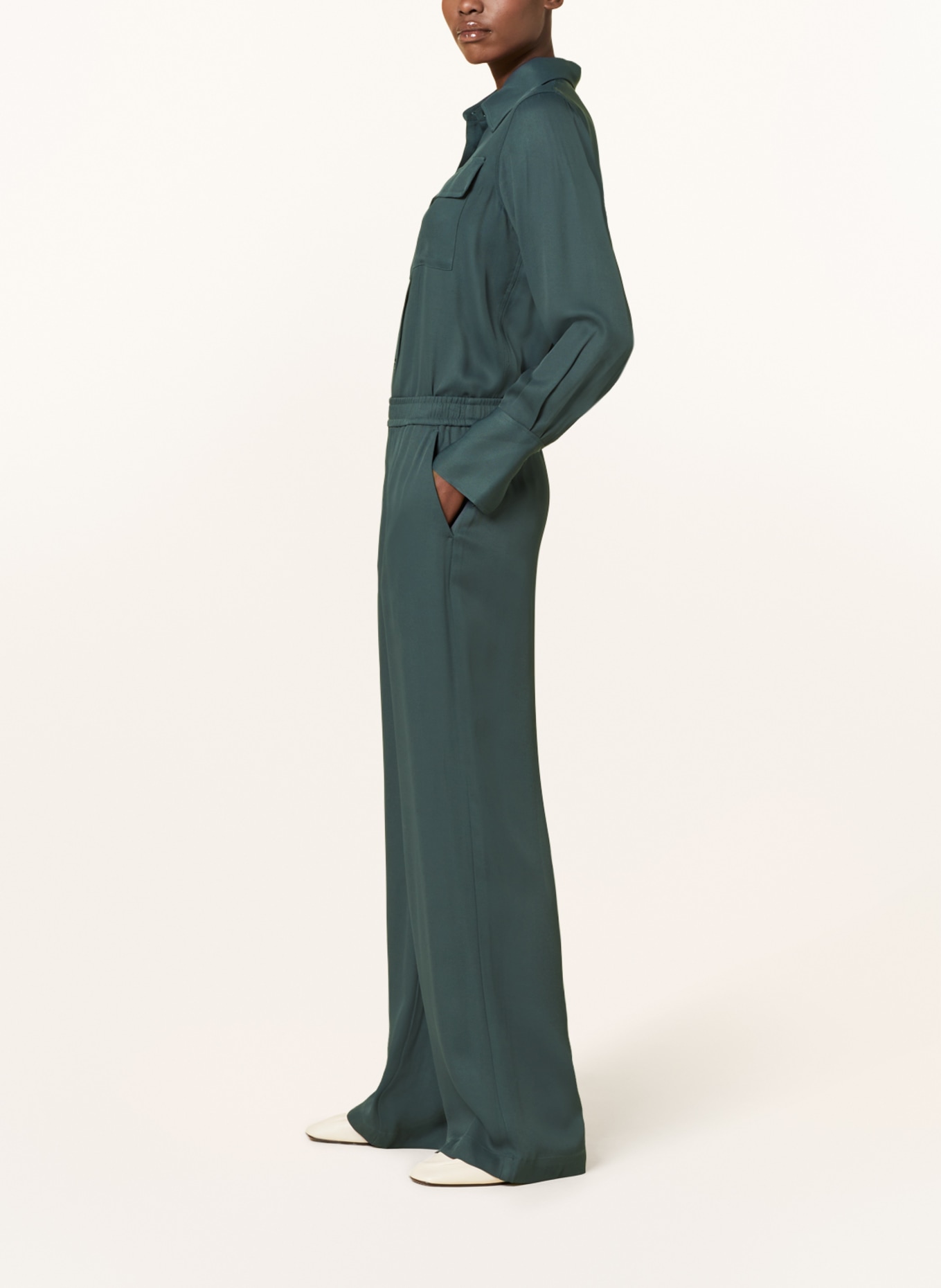 CLOSED Wide leg trousers WINONA, Color: TEAL (Image 4)