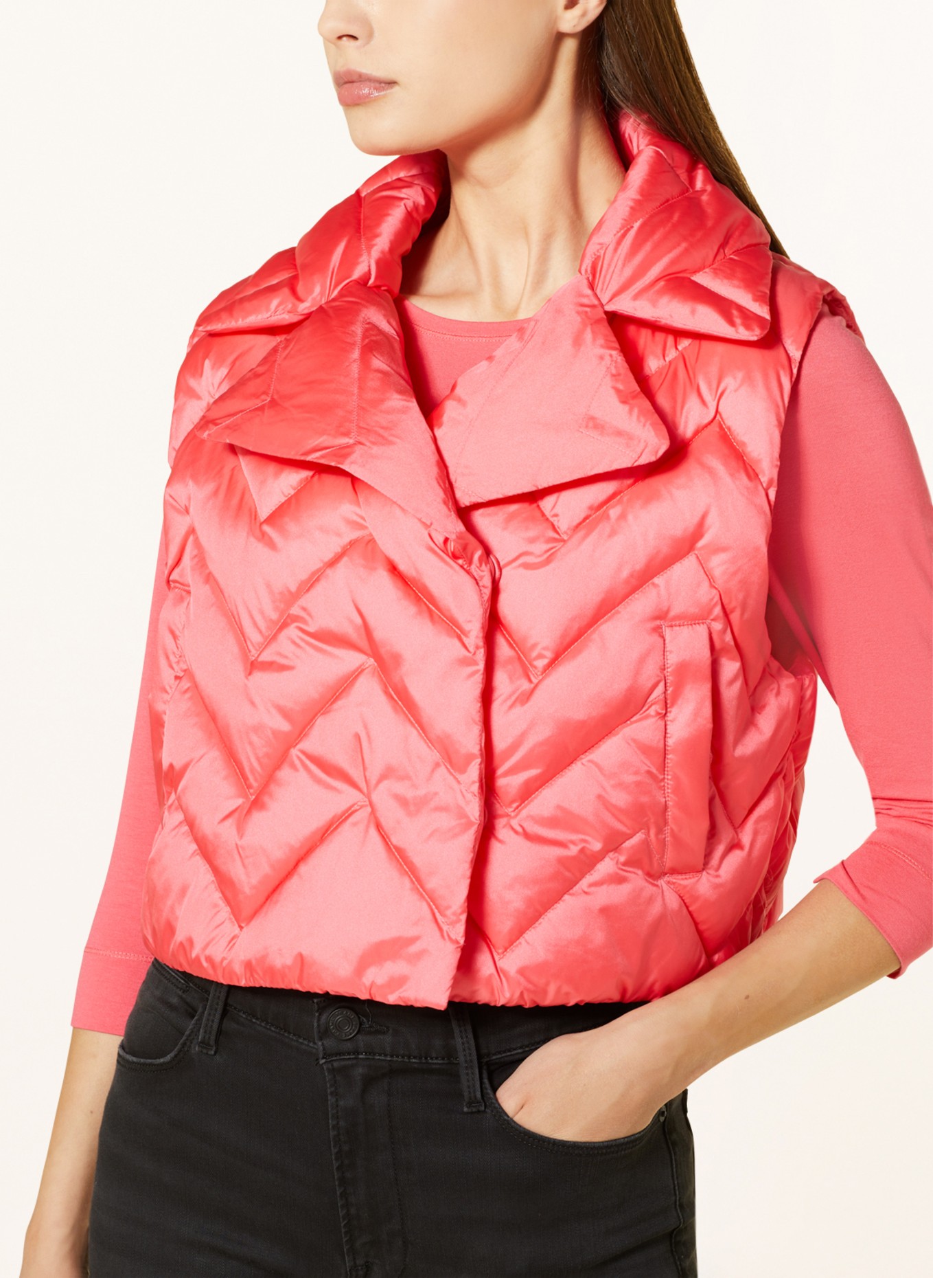RIANI Cropped quilted vest, Color: SALMON (Image 4)