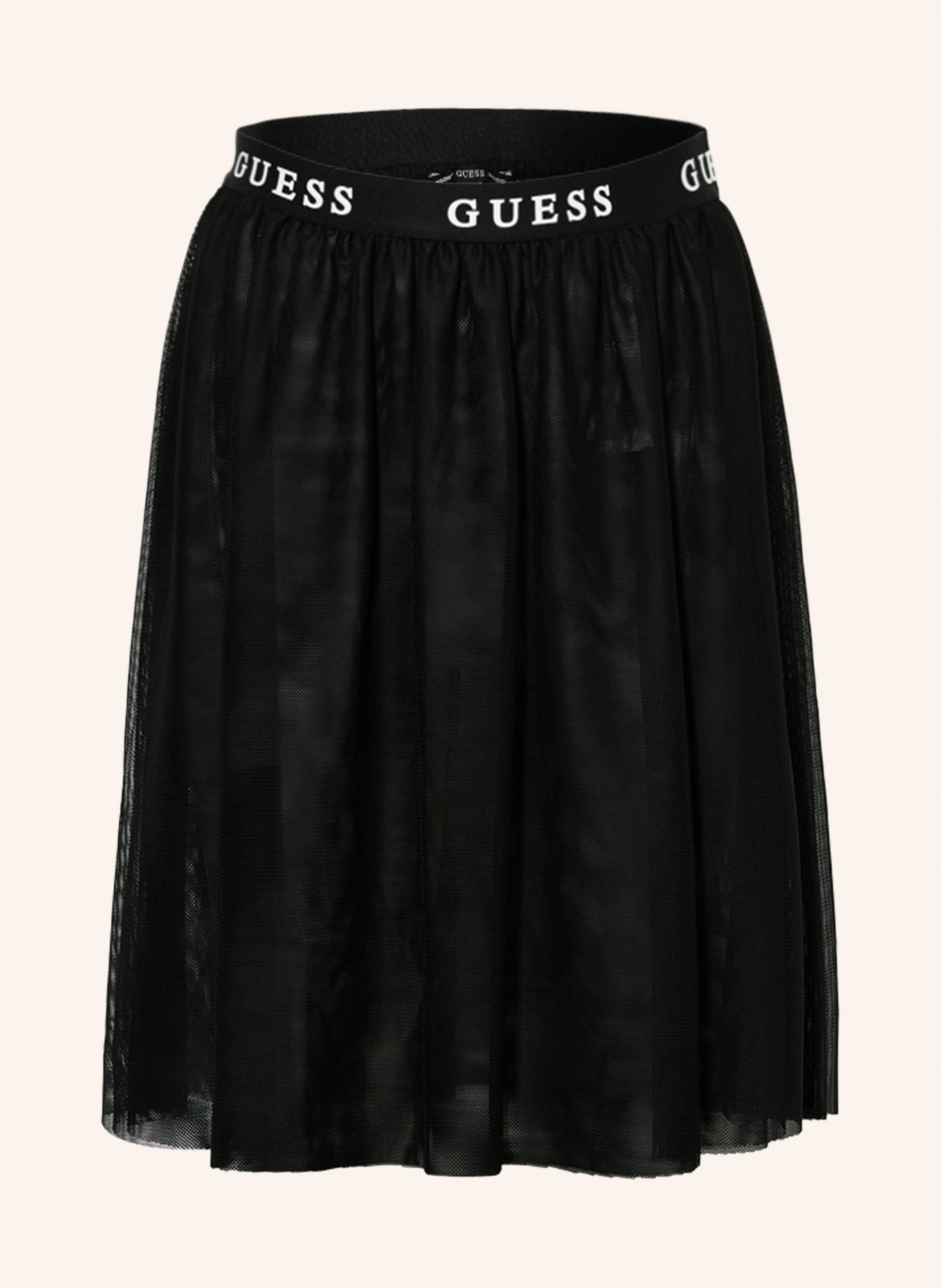 GUESS Síťovaná sukně, Barva: ČERNÁ (Obrázek 1)