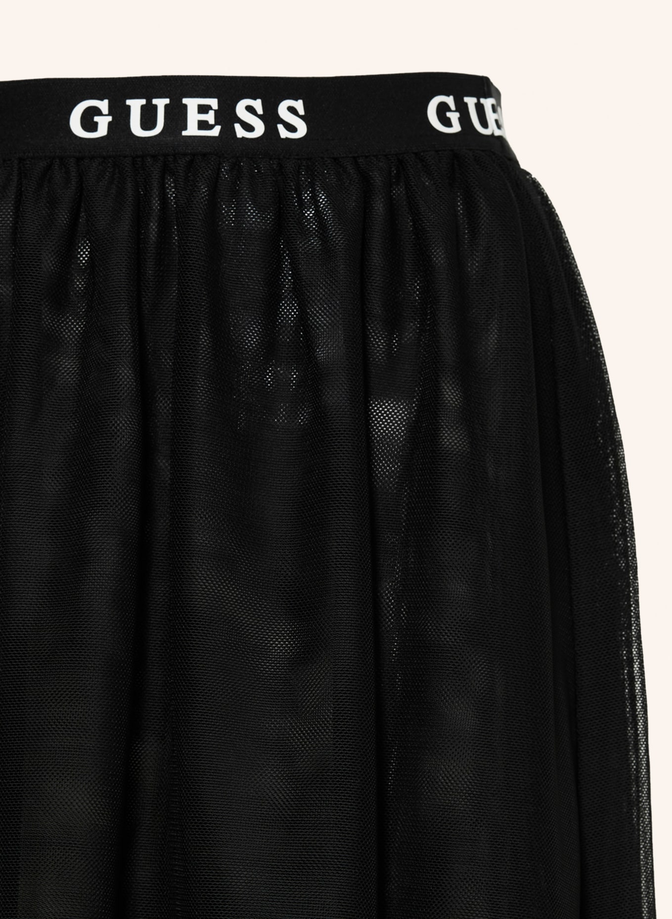 GUESS Síťovaná sukně, Barva: ČERNÁ (Obrázek 3)